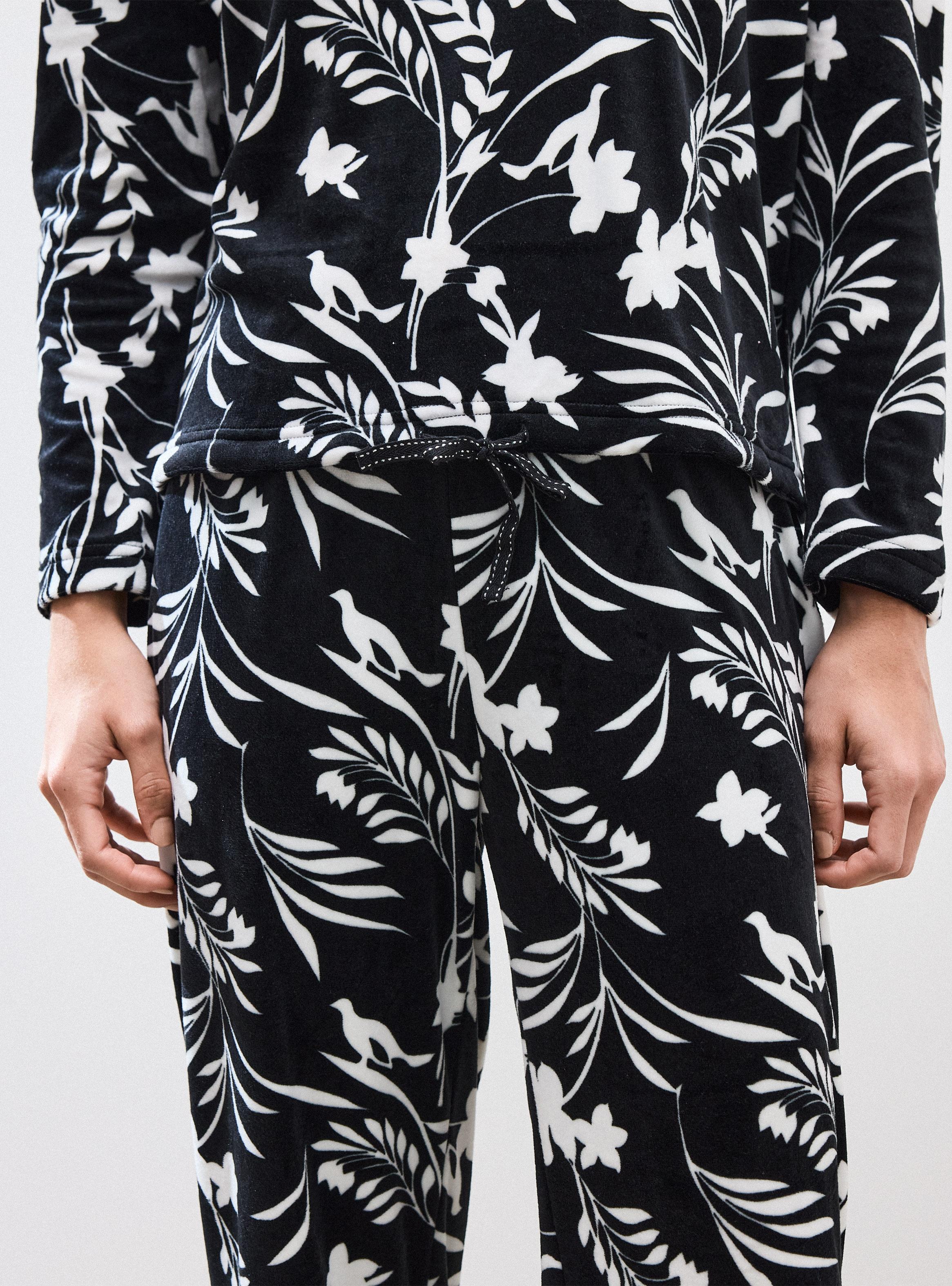 Pijama Estamapado Tela Velour Tacto Muy Suave y Calentito-3