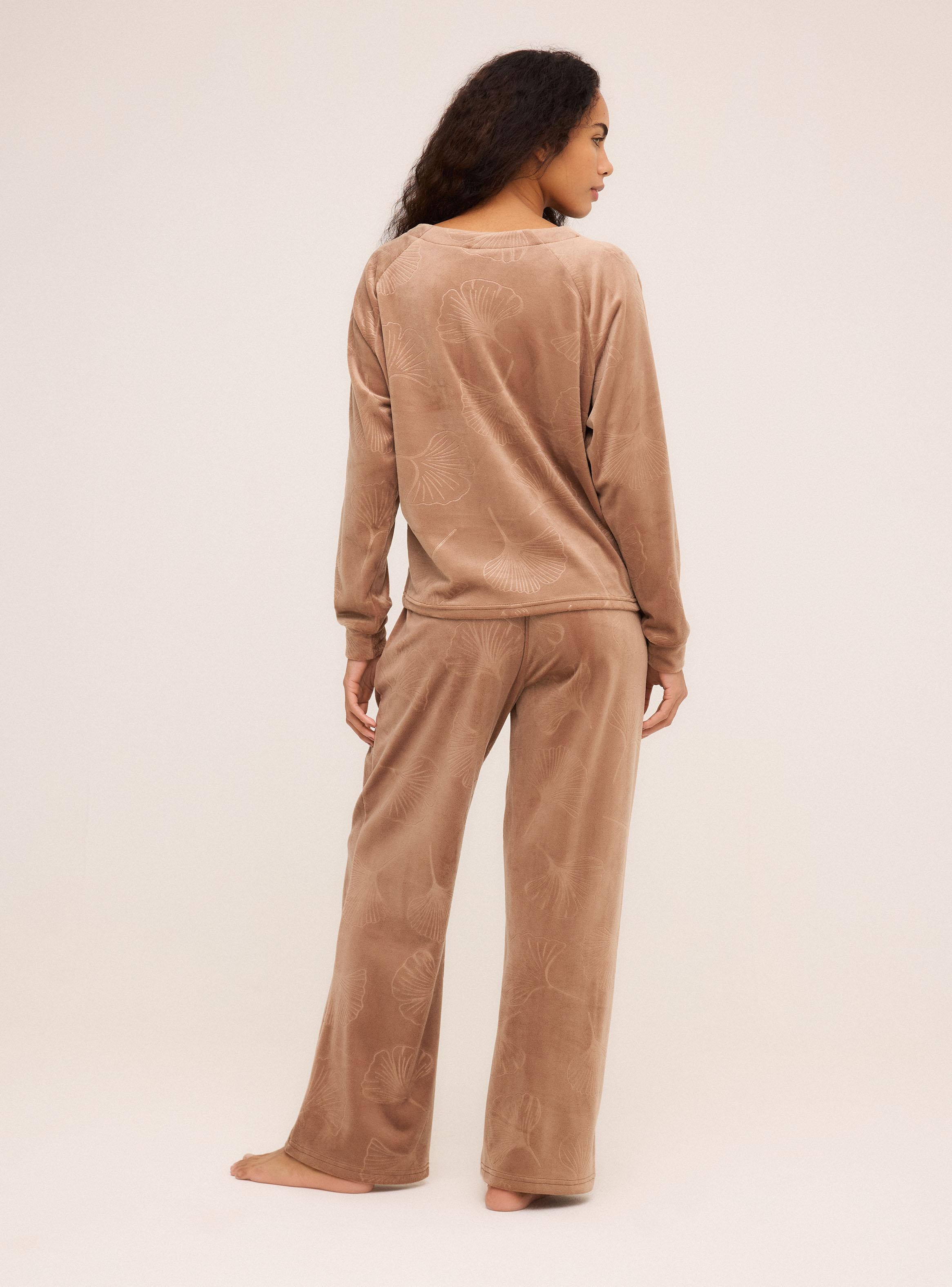 Pijama Tela Velour Emboss Suave y Cálida-5