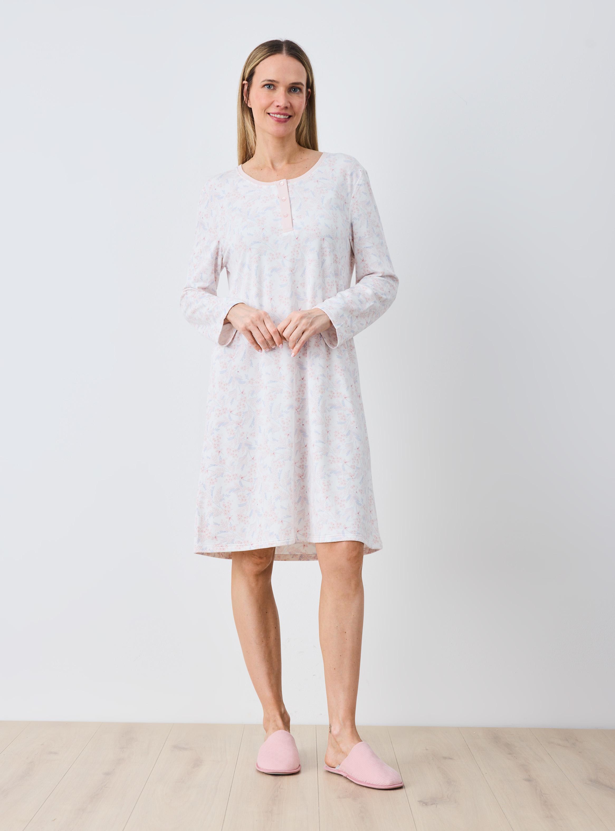 Camisa de Dormir Estampada Tacto Peach-4