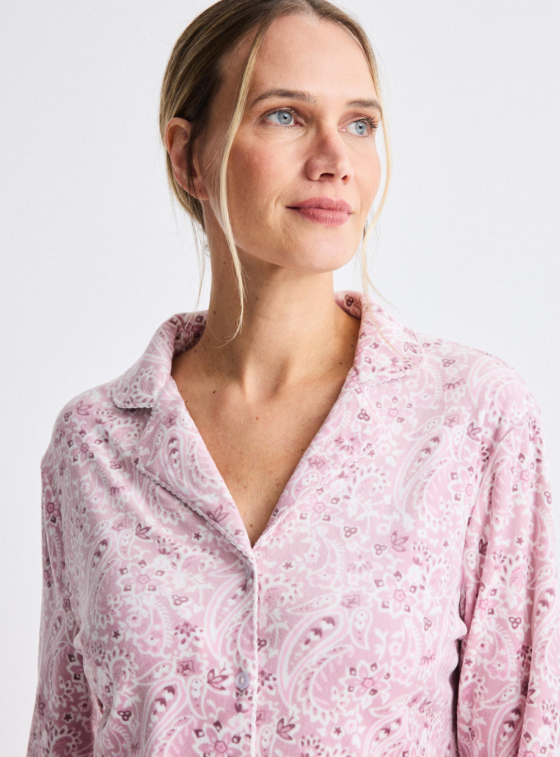 Pijama Camisero Tacto Suave Plush-2