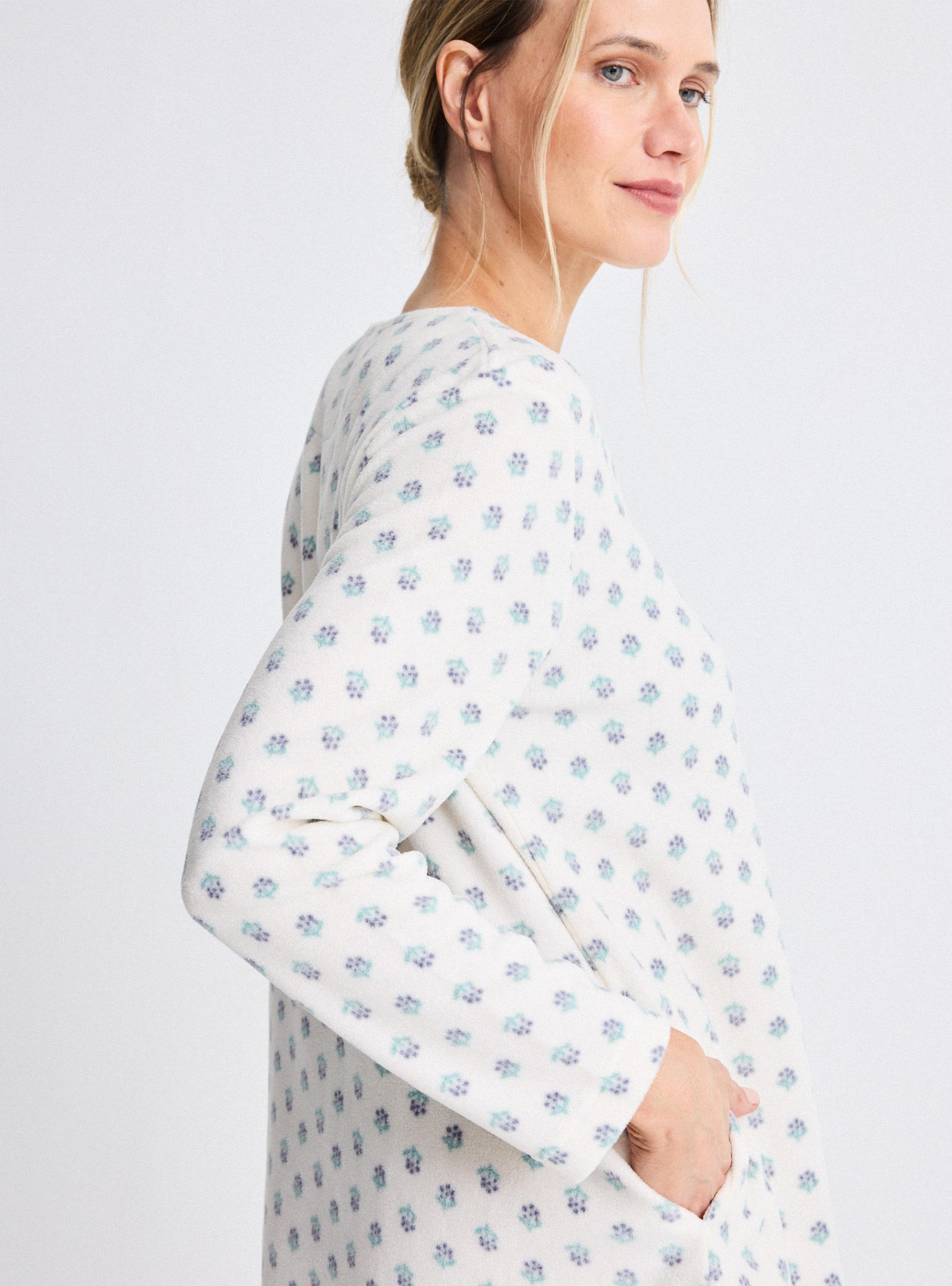 Camisa de Dormir Estampada de Micro Polar-3