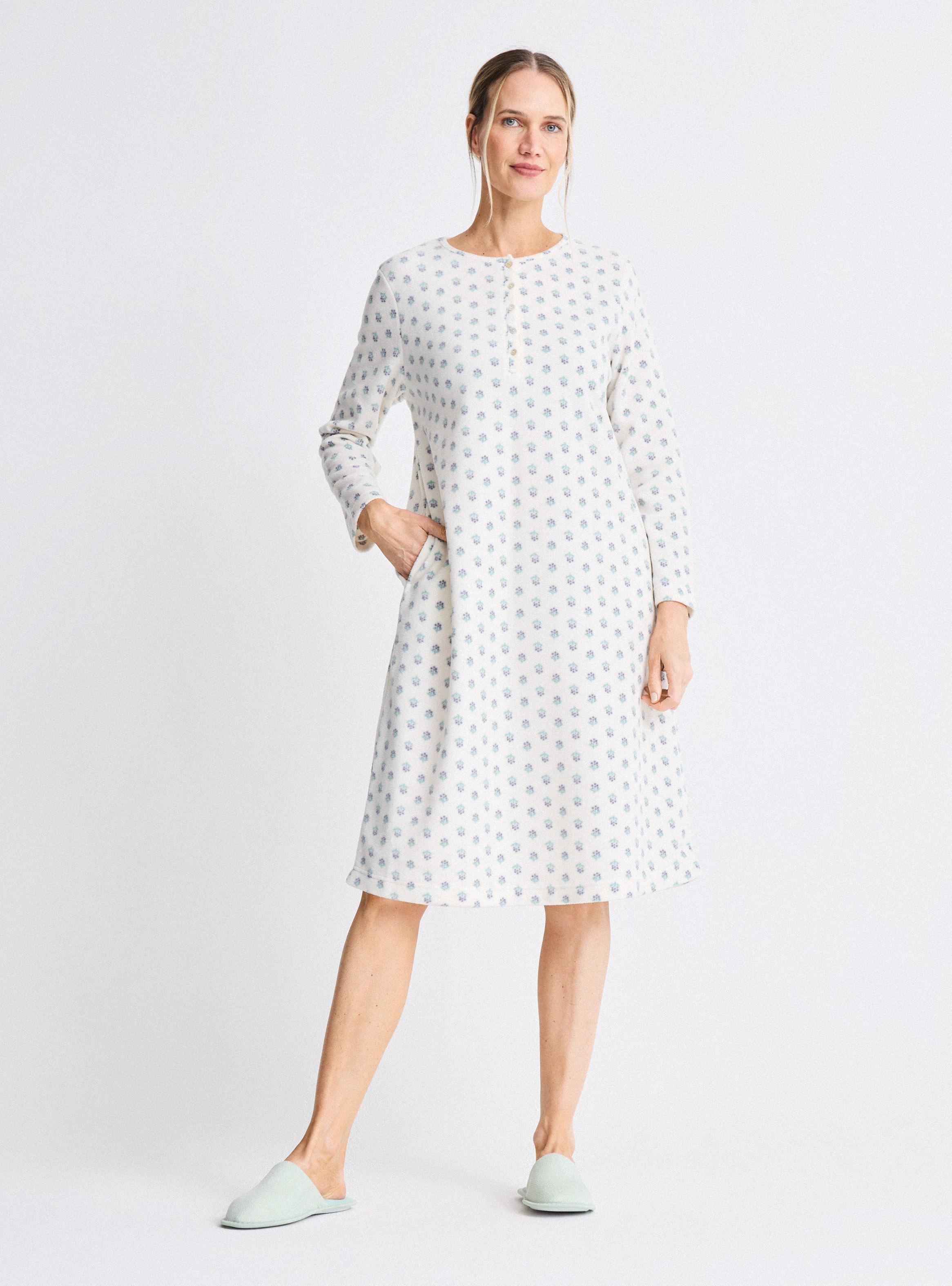 Camisa de Dormir Estampada de Micro Polar-4