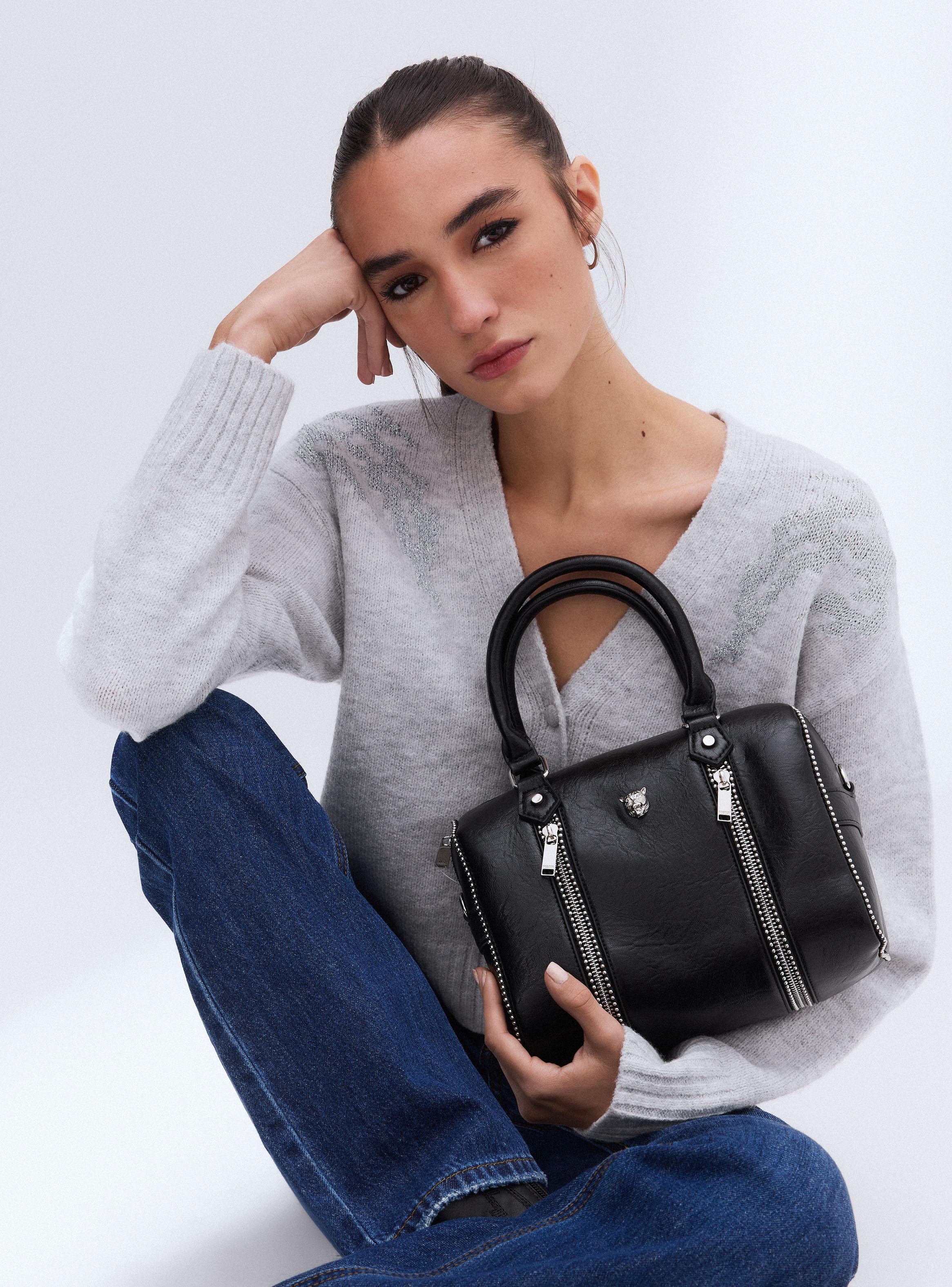 Cartera de Hombro Cierres-6