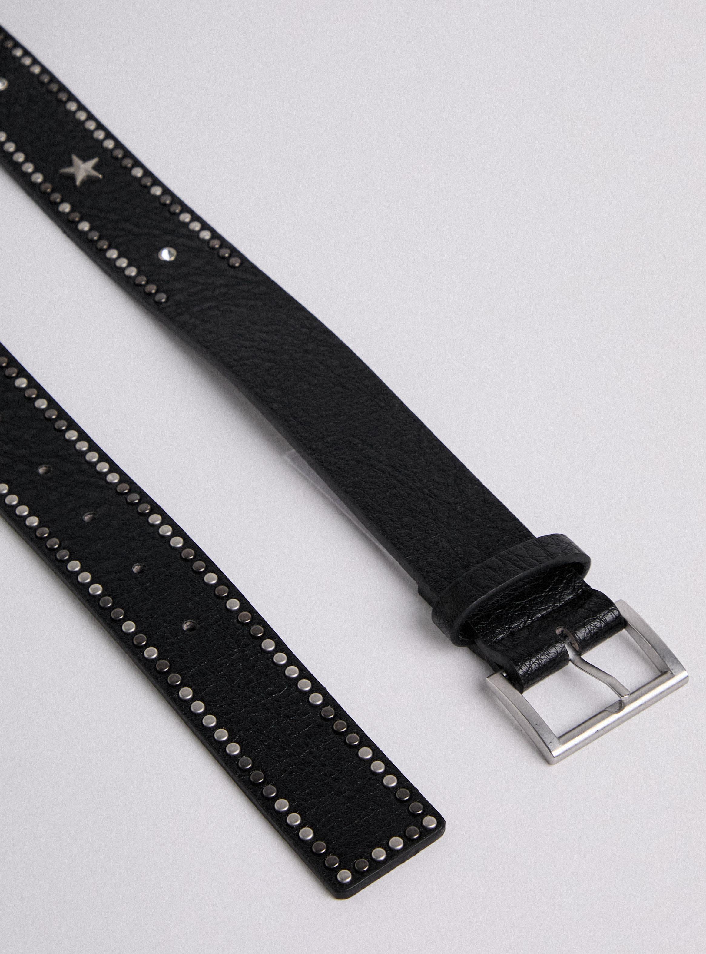 Cinturón Detalle Mini Tachas Cuero Sintético-2