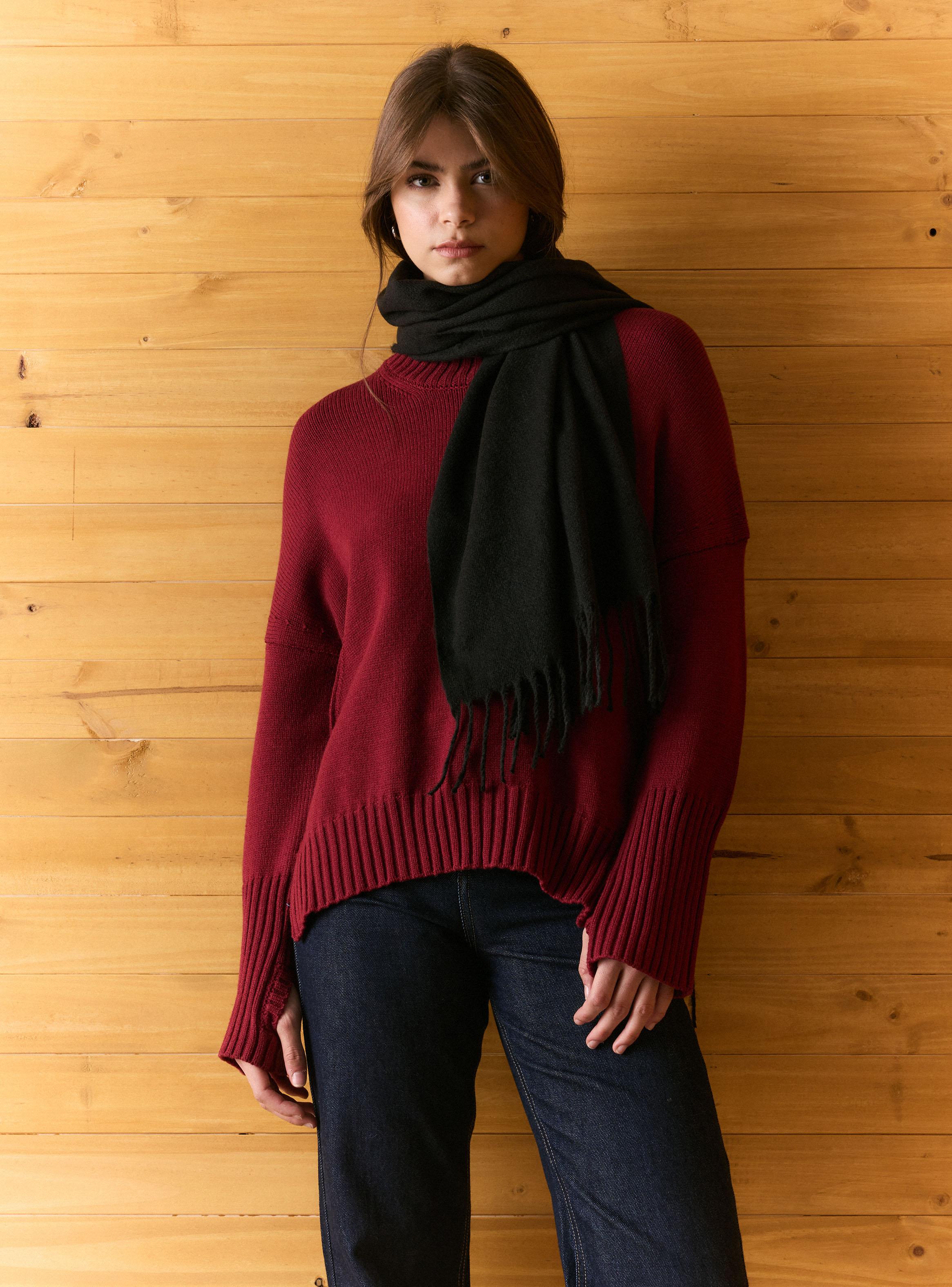 Bufanda Bufanda Terminación Flecos-3