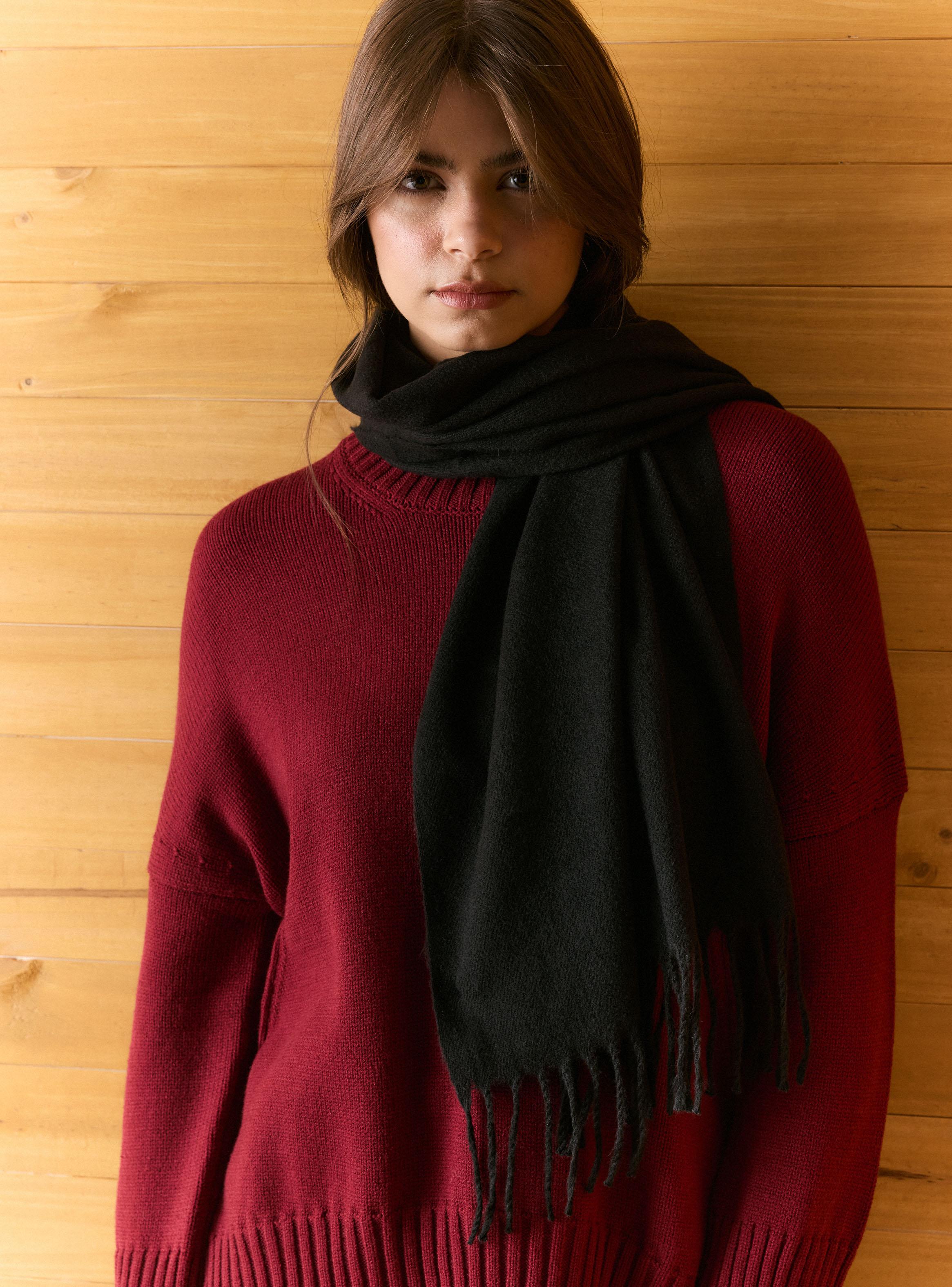 Bufanda Bufanda Terminación Flecos-4