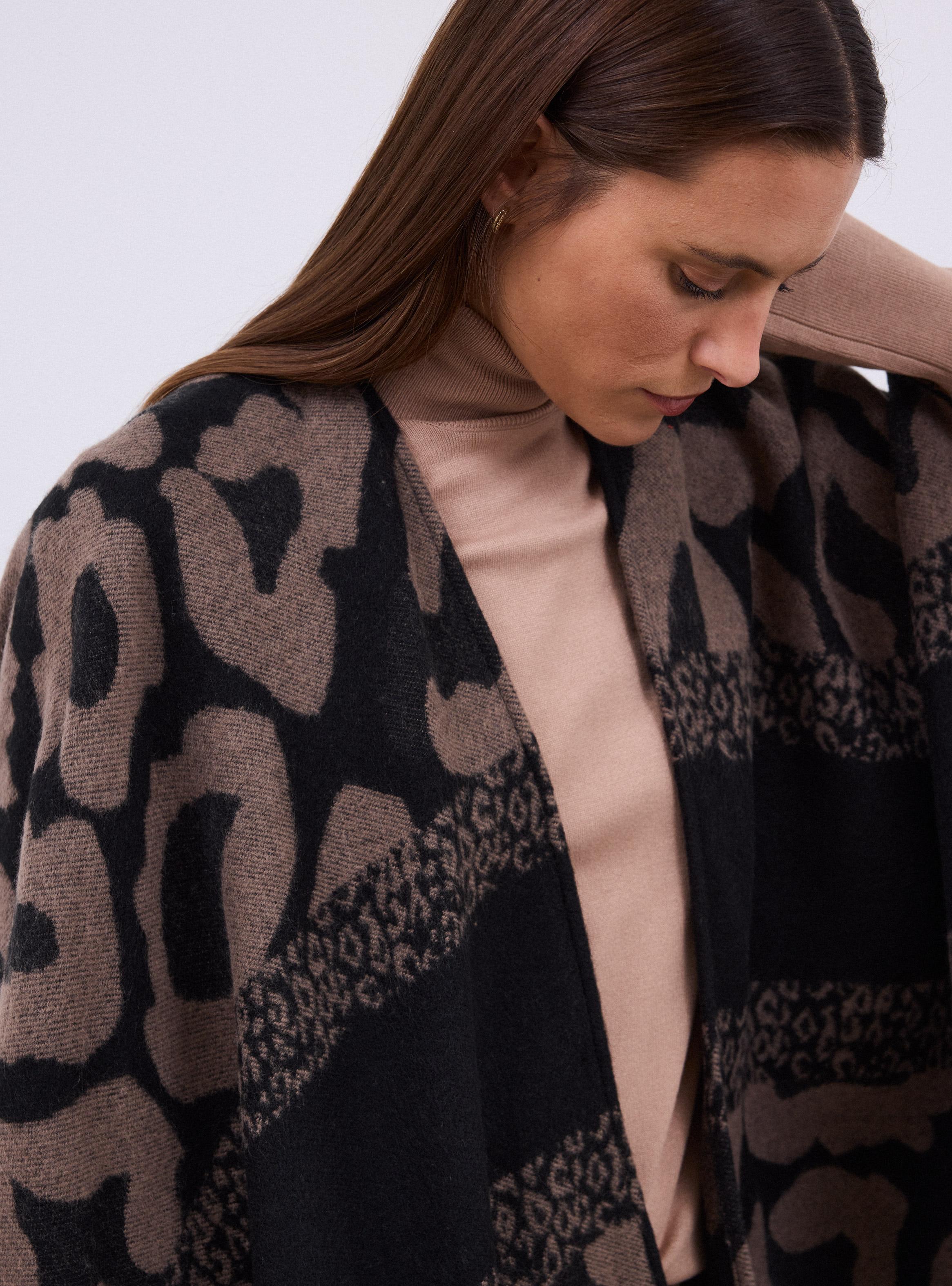 Poncho Tipo Chal Animal Print-2