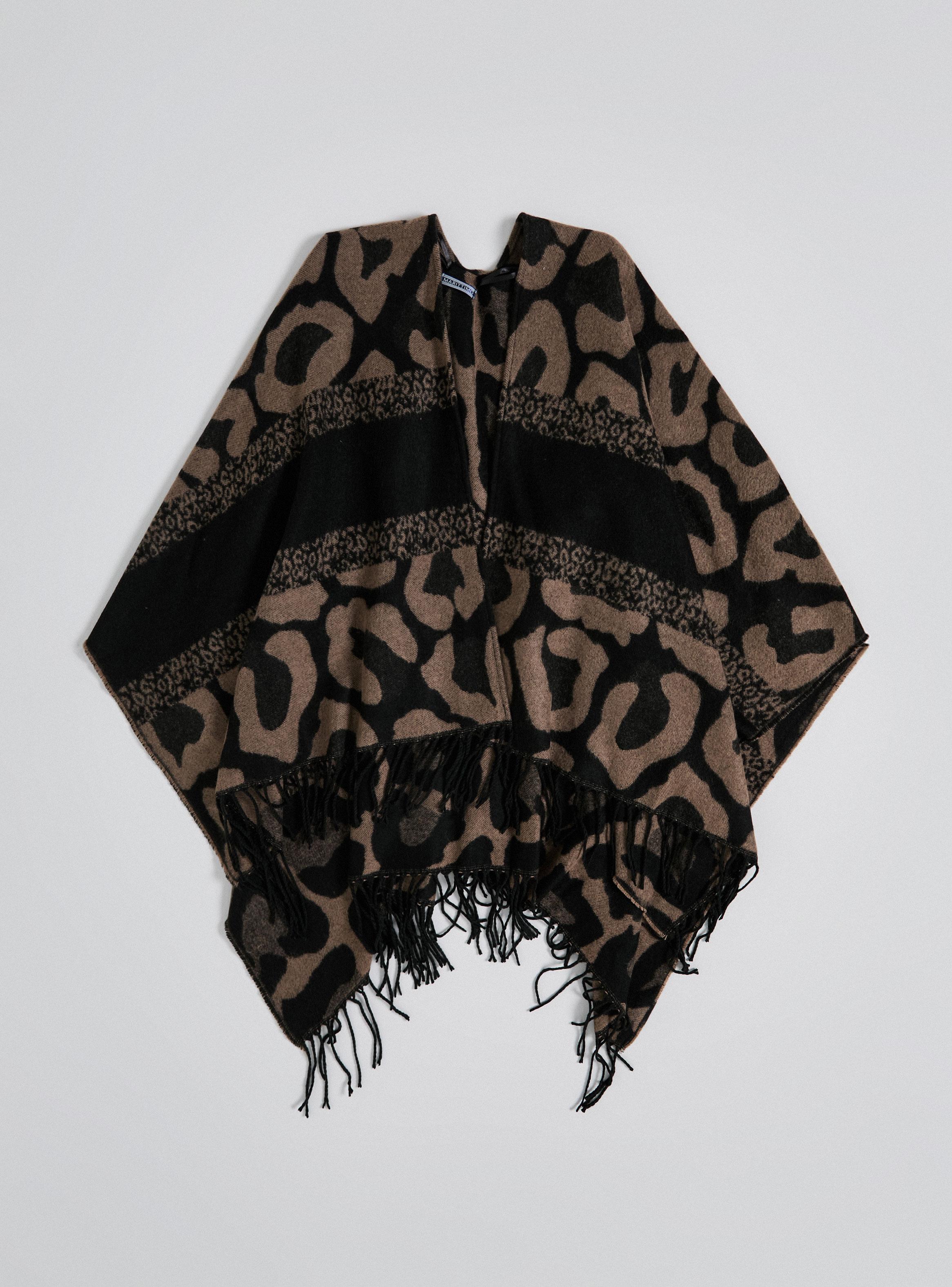 Poncho Tipo Chal Animal Print-3
