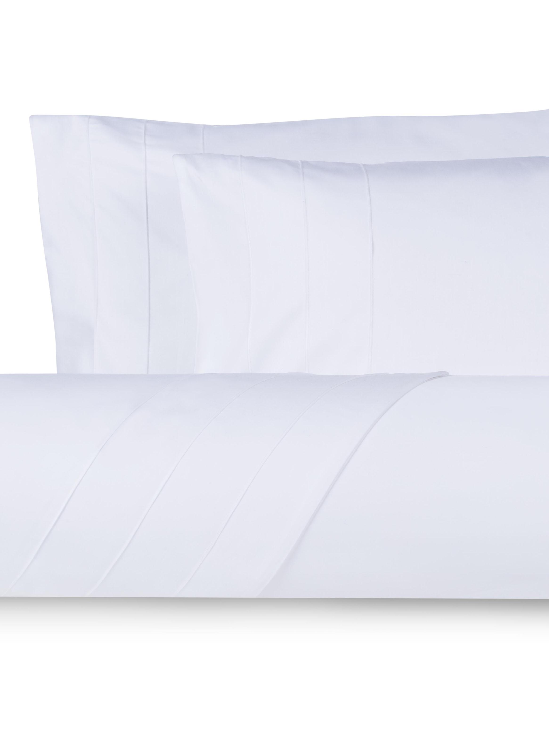 Sábana 2 Plazas 300 Hilos Lisa Blanca-2