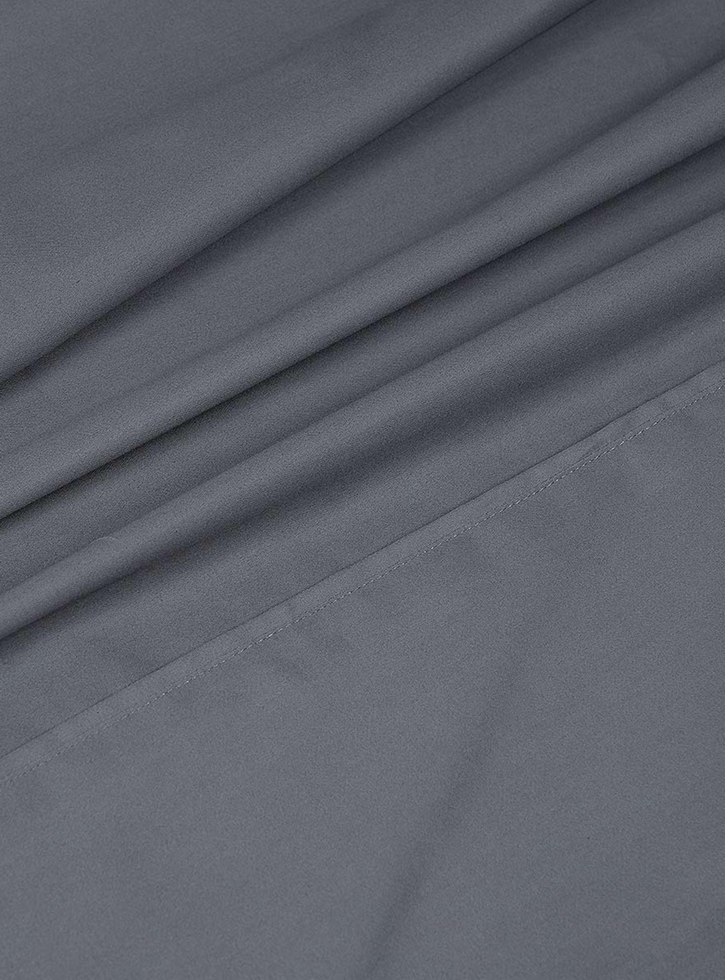 Juego de Sábanas 300 Hilos 2 Plazas Lisa Humo-2