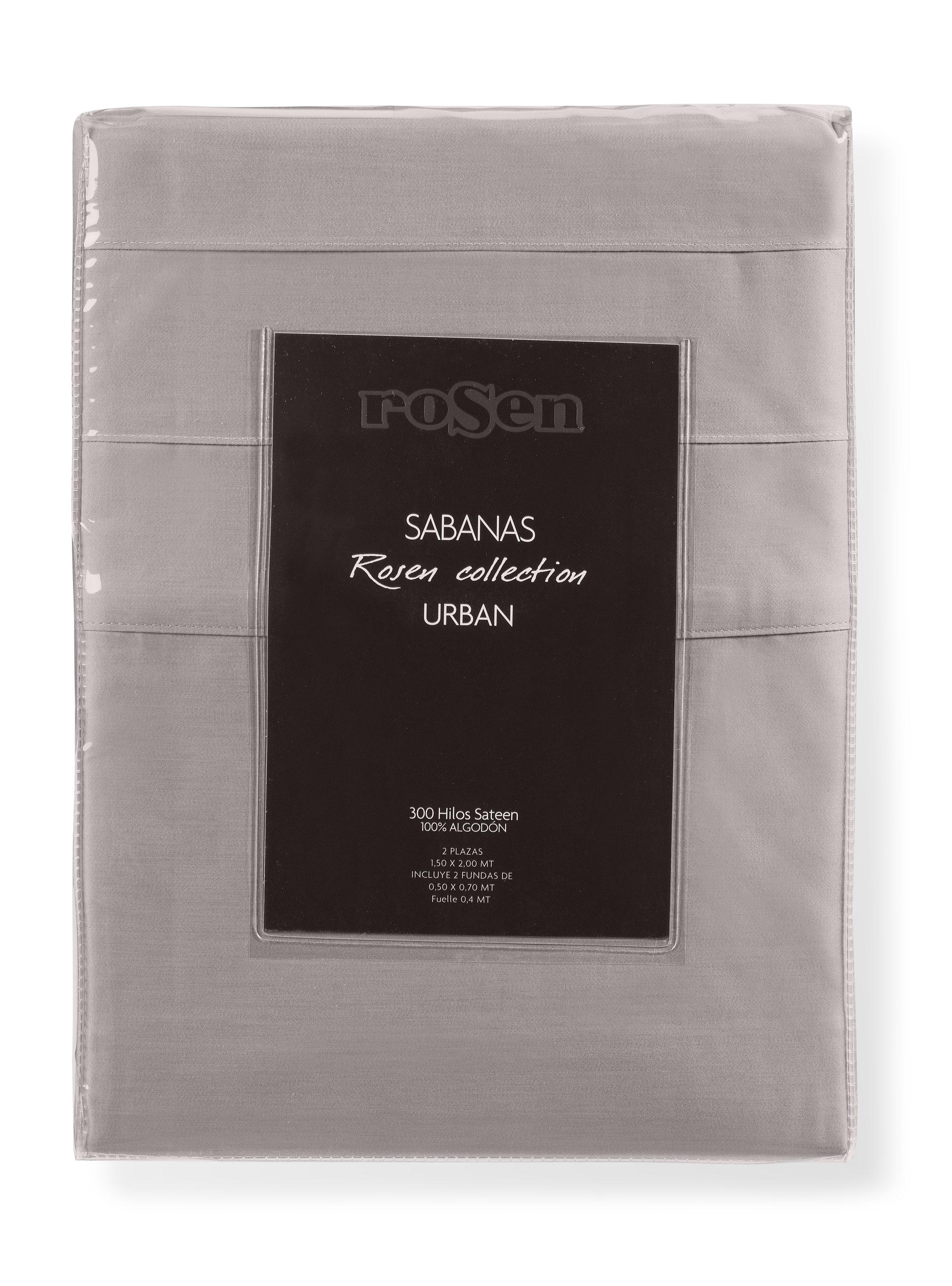 Sábana 2 Plazas 300 Hilos Lisa Plata-3