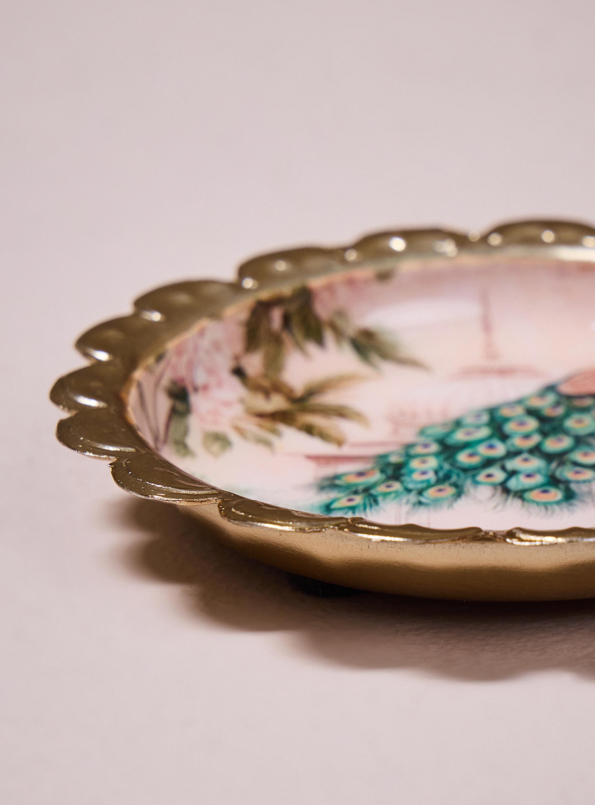 Posavaso Pavo Real 13 cm-2