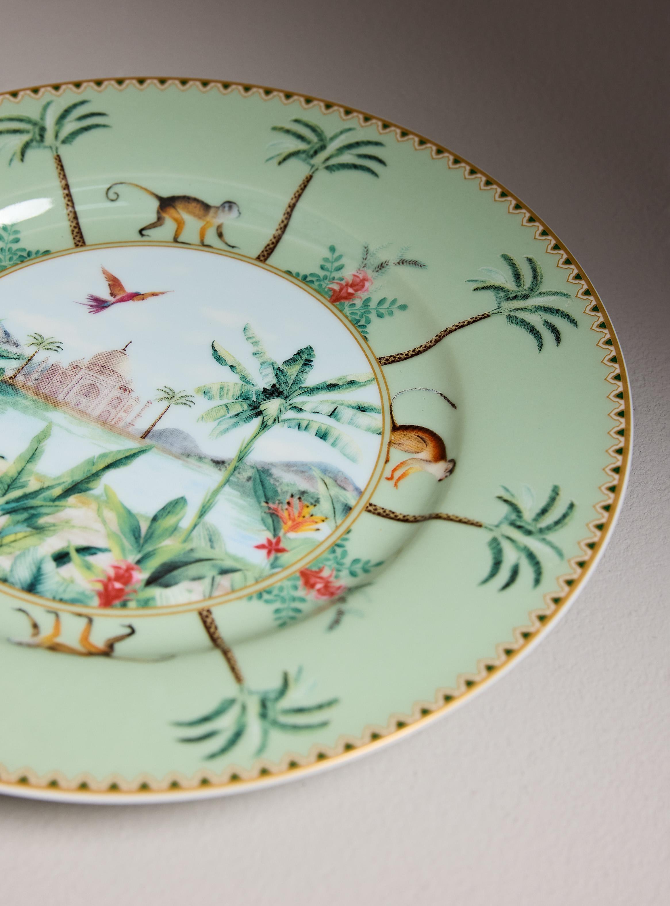 Plato Lateral Ecléctica Verde 19 cm-2