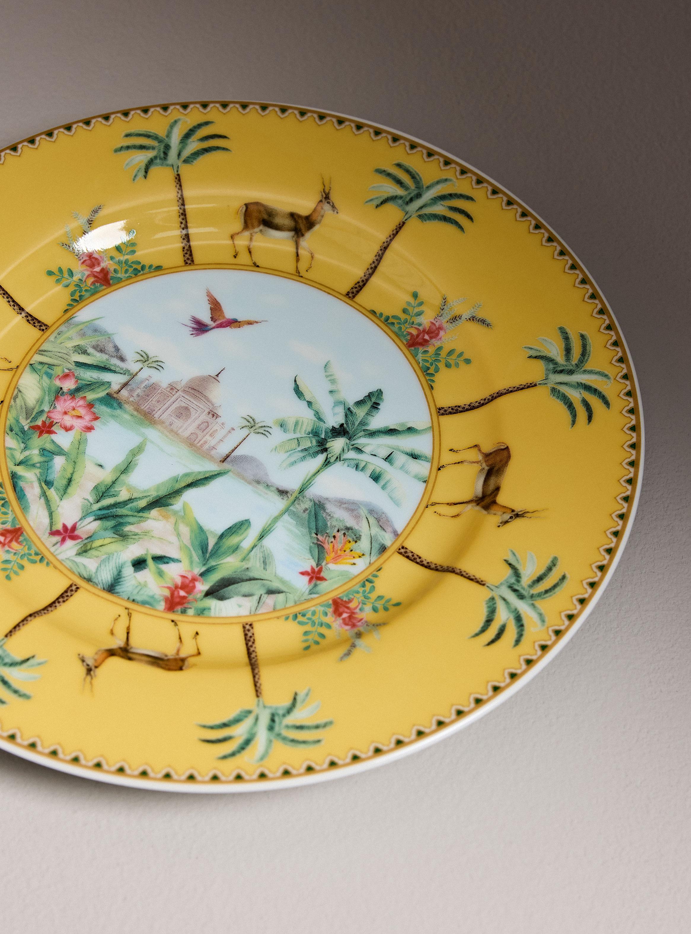 Plato Lateral Ecléctica Amarillo 19 cm-2