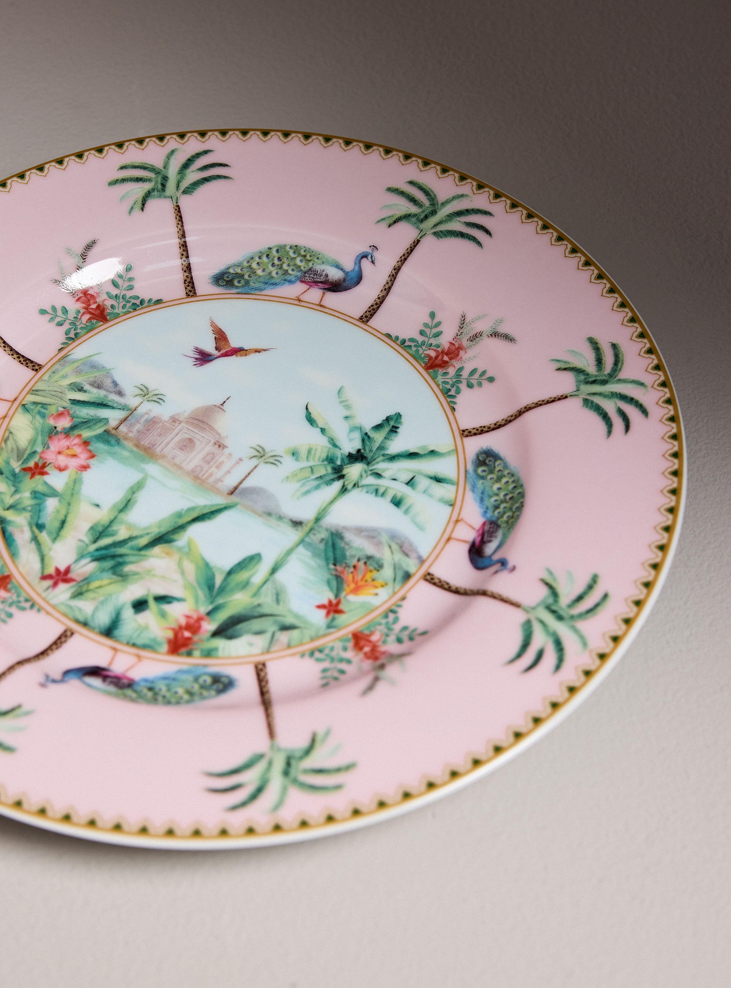 Plato Lateral Ecléctica Rosado 19 cm-2