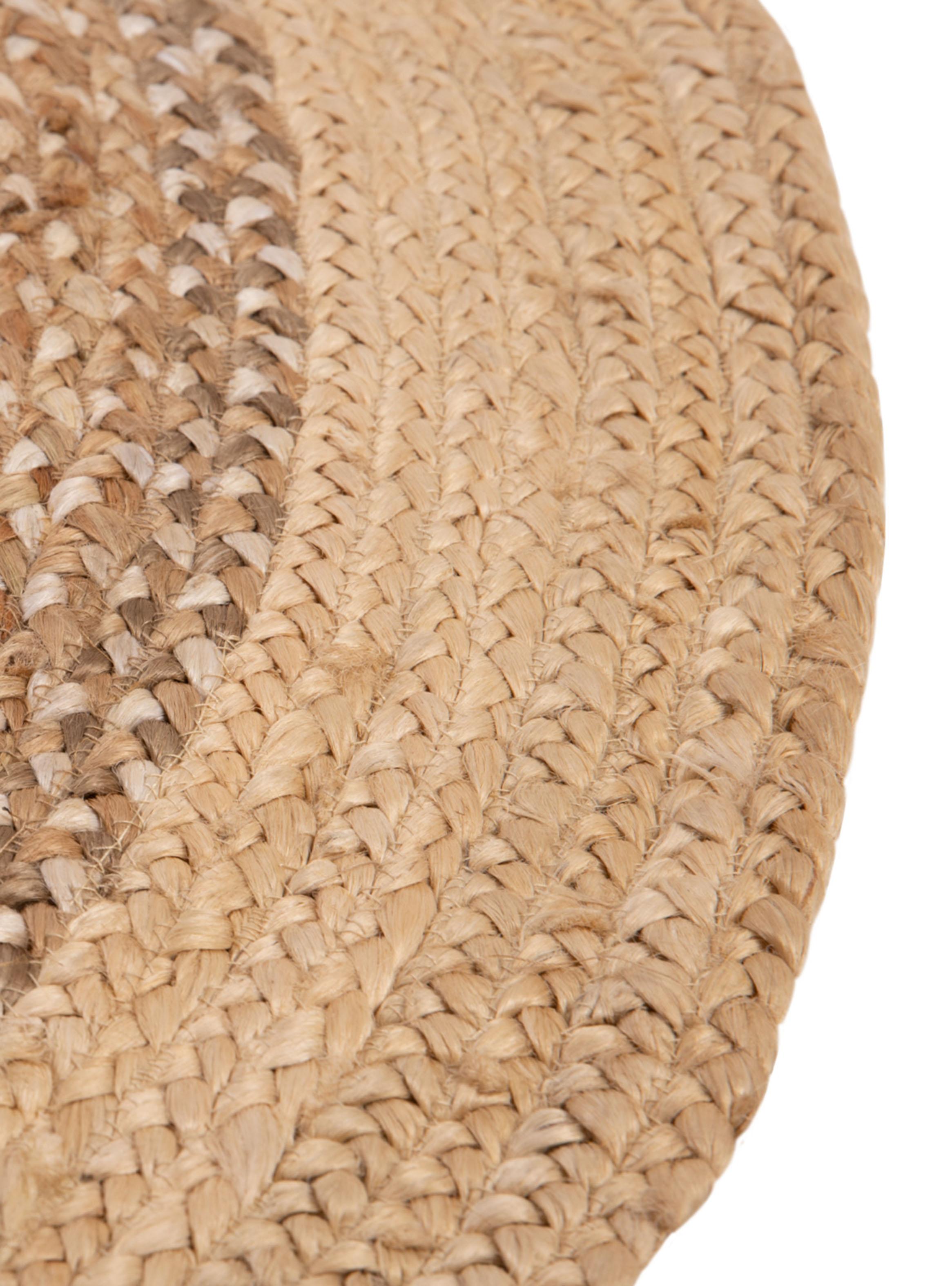 Alfombra Yute Natural Beige Redonda 150x150 cm-2