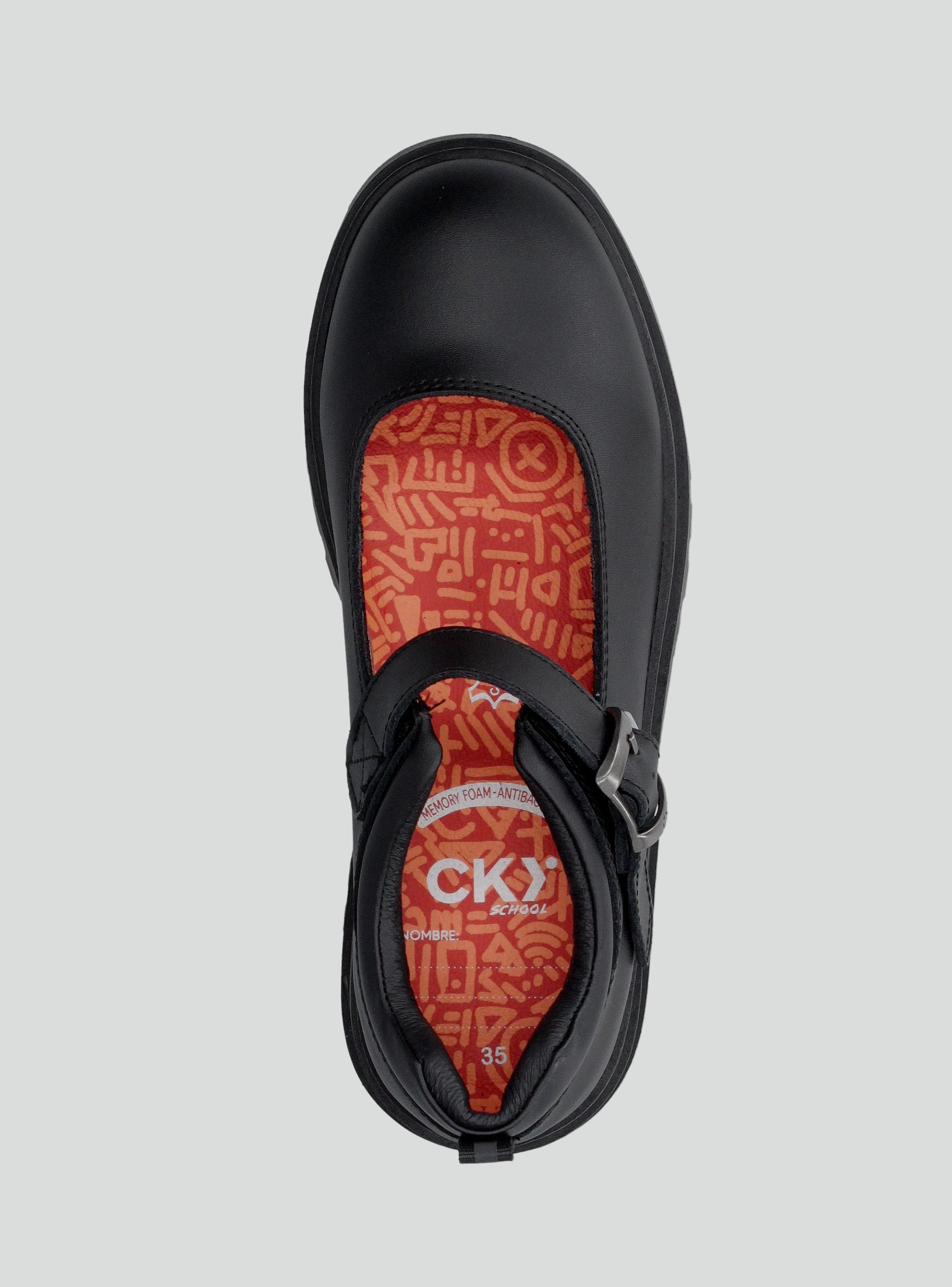 Zapato Escolar Reina Negro T.34 a 39 Niña-2