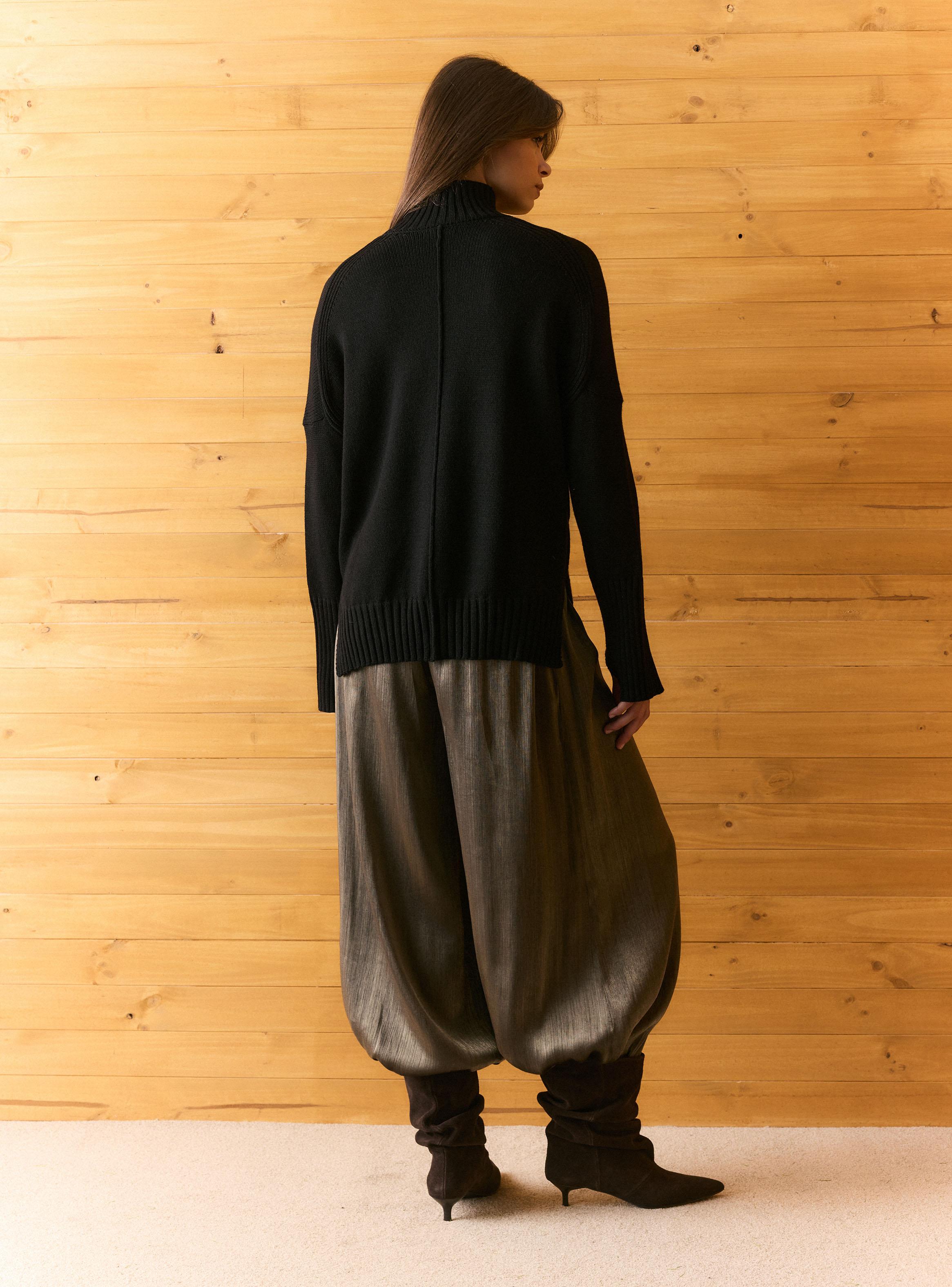 Sweater Cuello Alto y Puños con Pasadedo-5