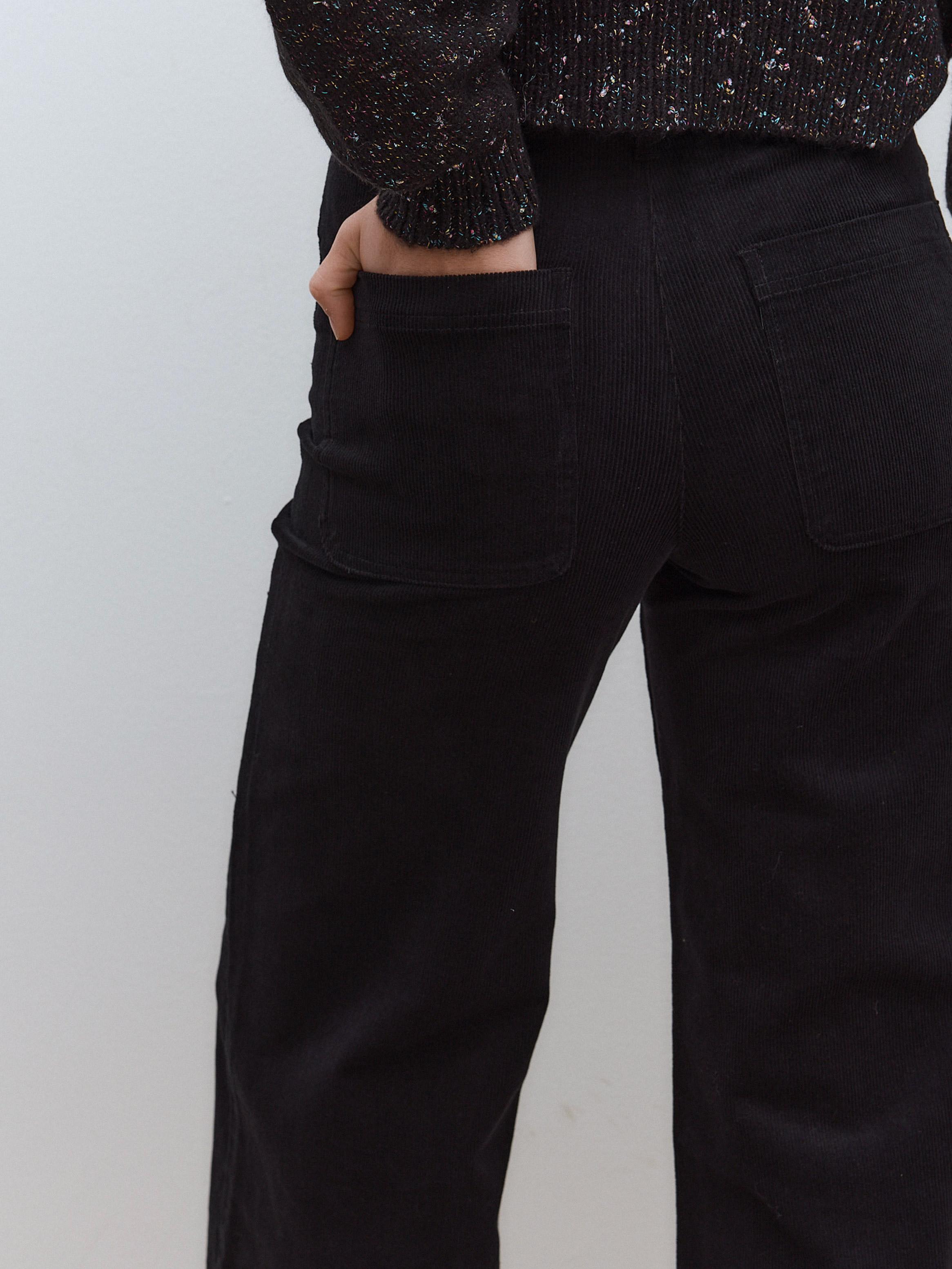 Pantalón Tipo Culotte de Cotelé-3