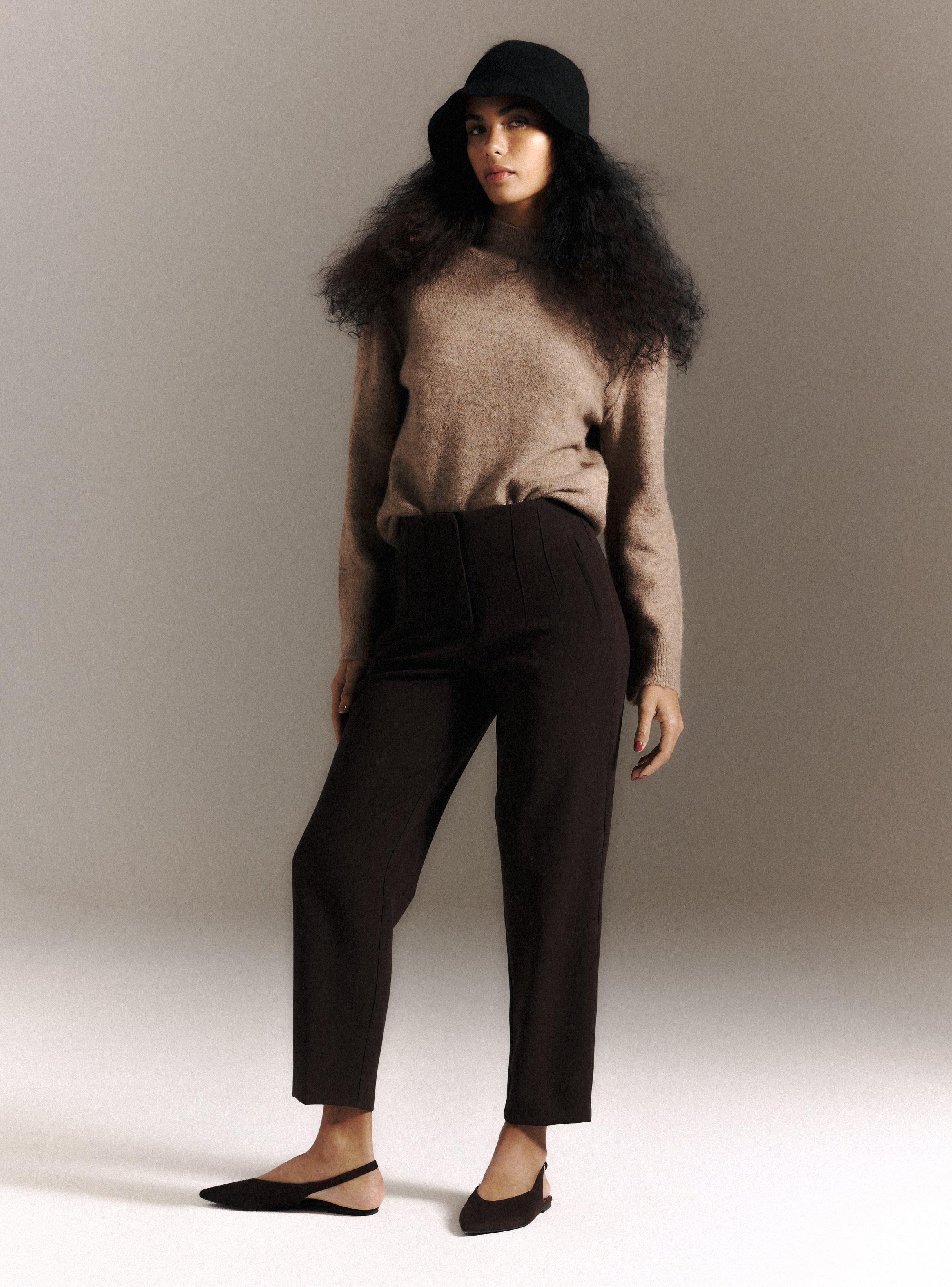 Pantalón Sastrero Tiro Alto con Pierna Recta-4