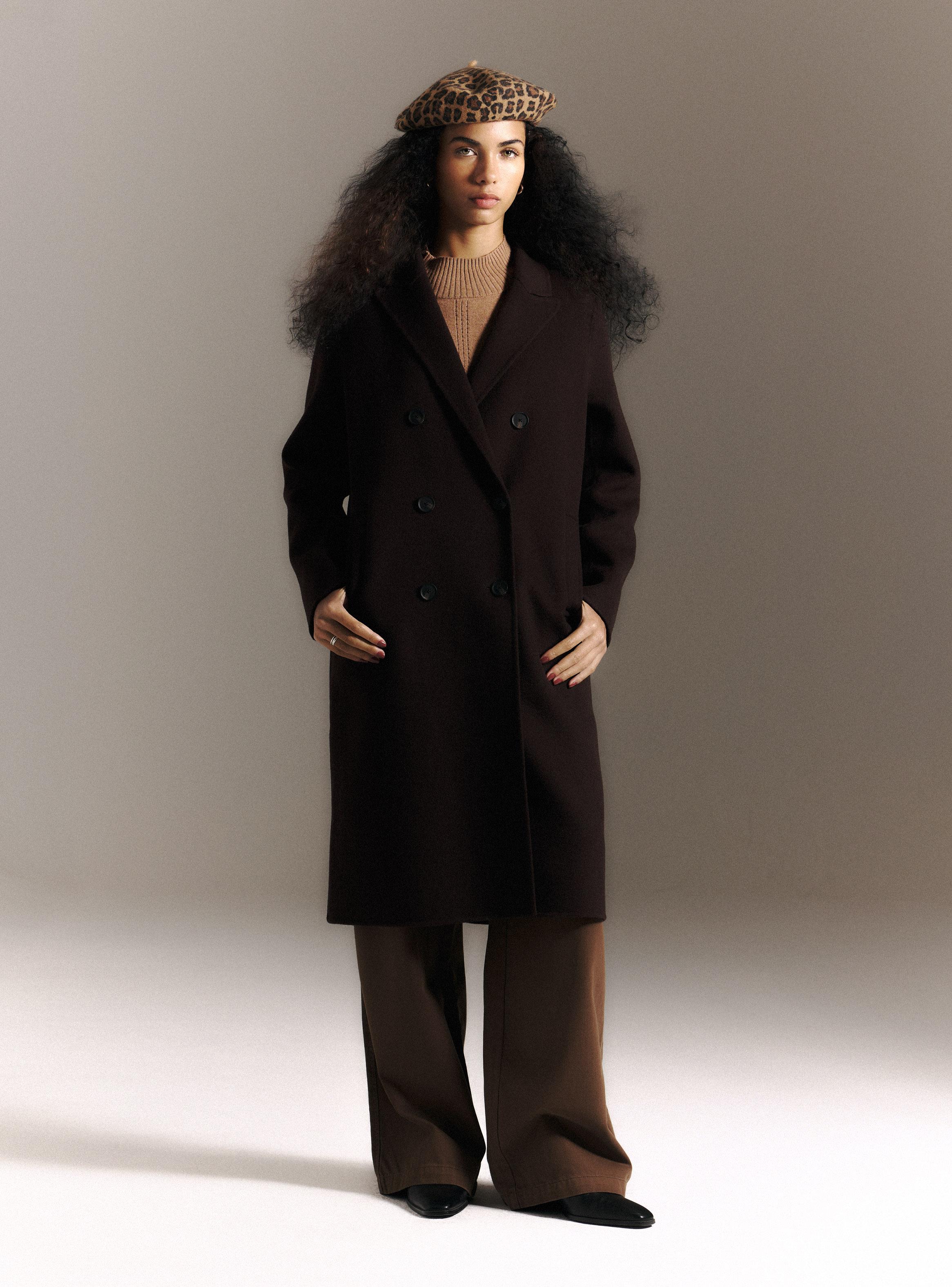 Abrigo Largo de Paño Hecho a Mano Lana-4