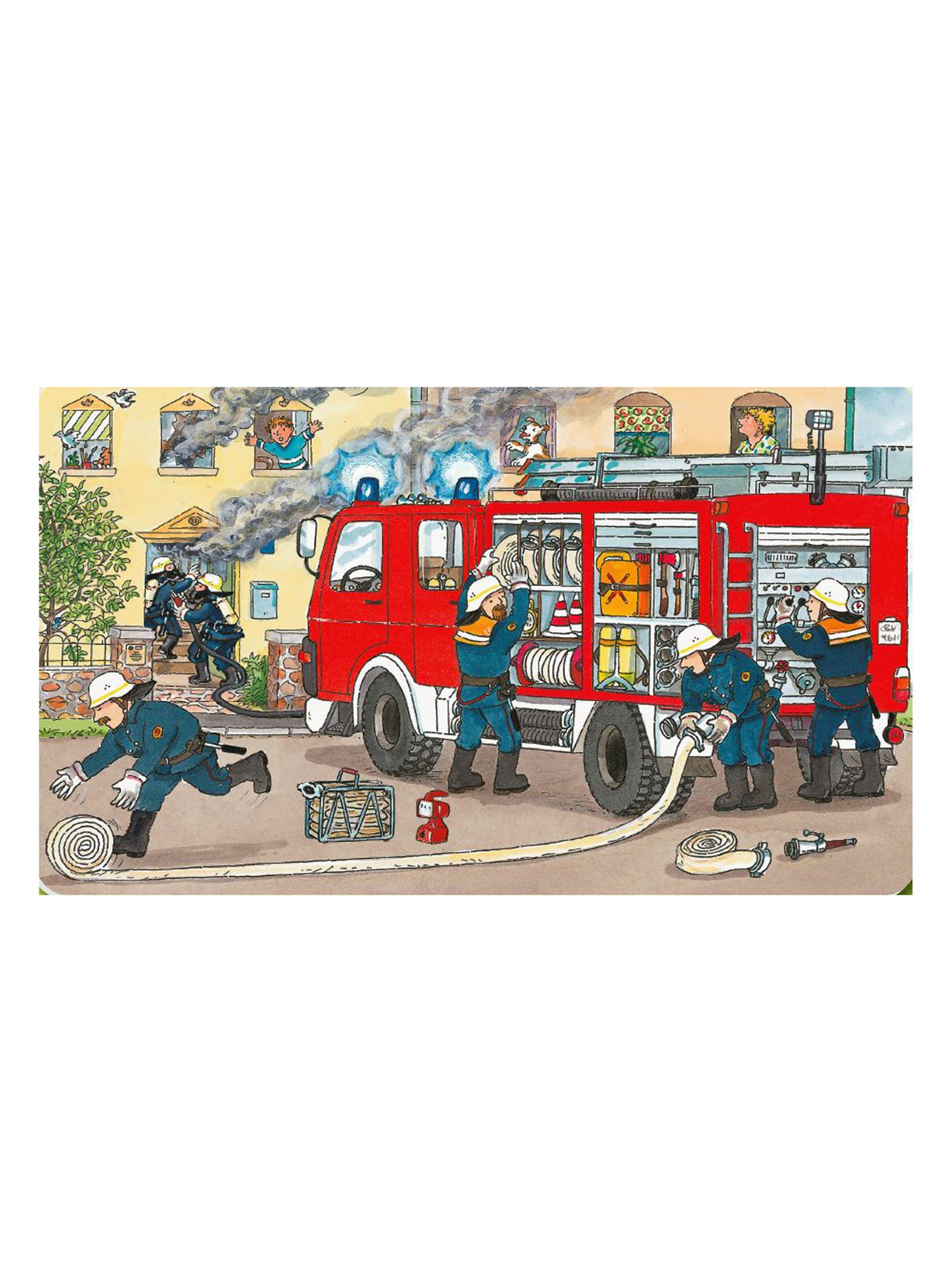 Ravensburger Puzzle Enmarcado Camión de Bomberos Caramba-1