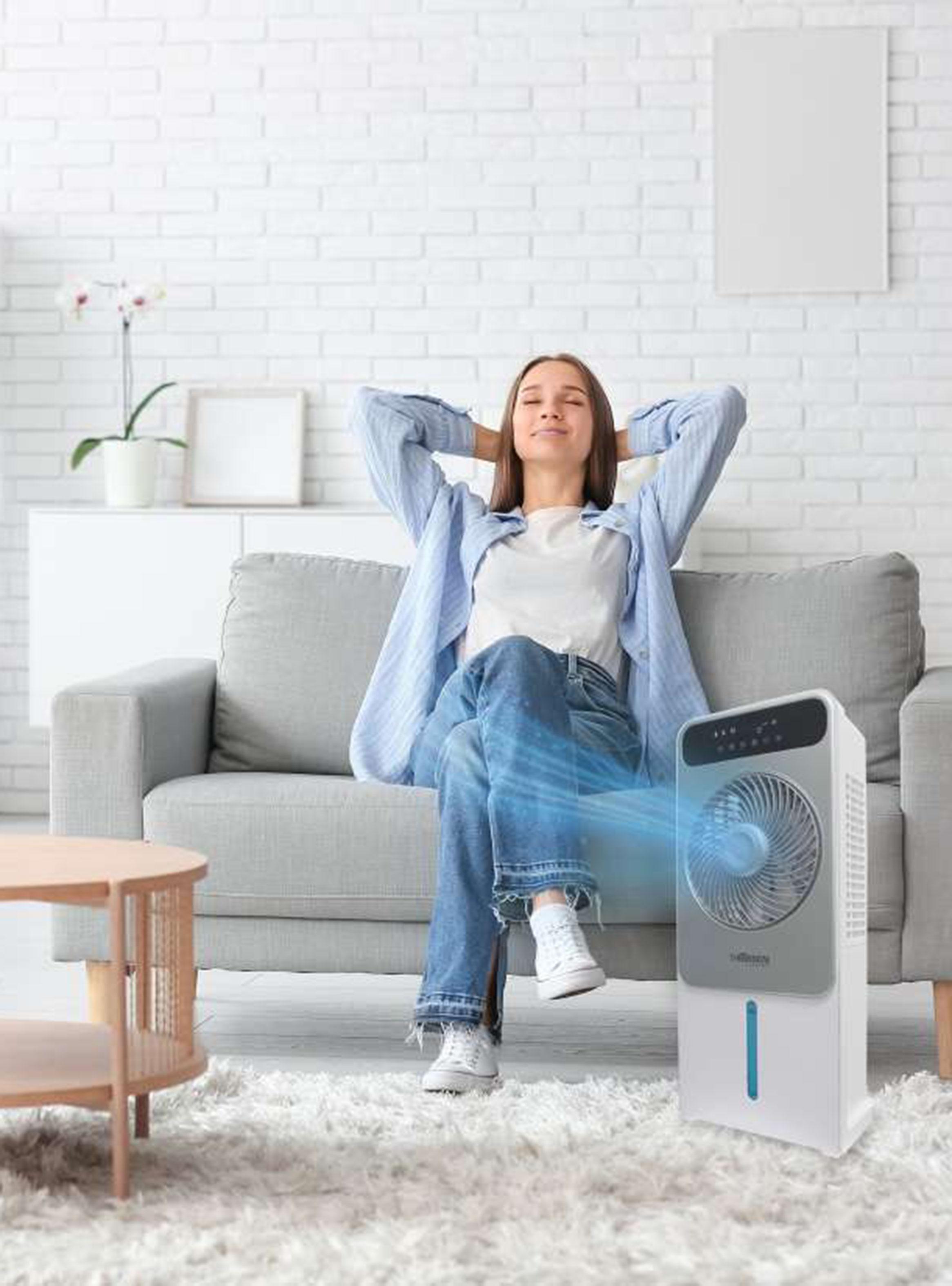 Enfriador de Aire Digital 28W 5 Litros Ice Breeze Gris-3