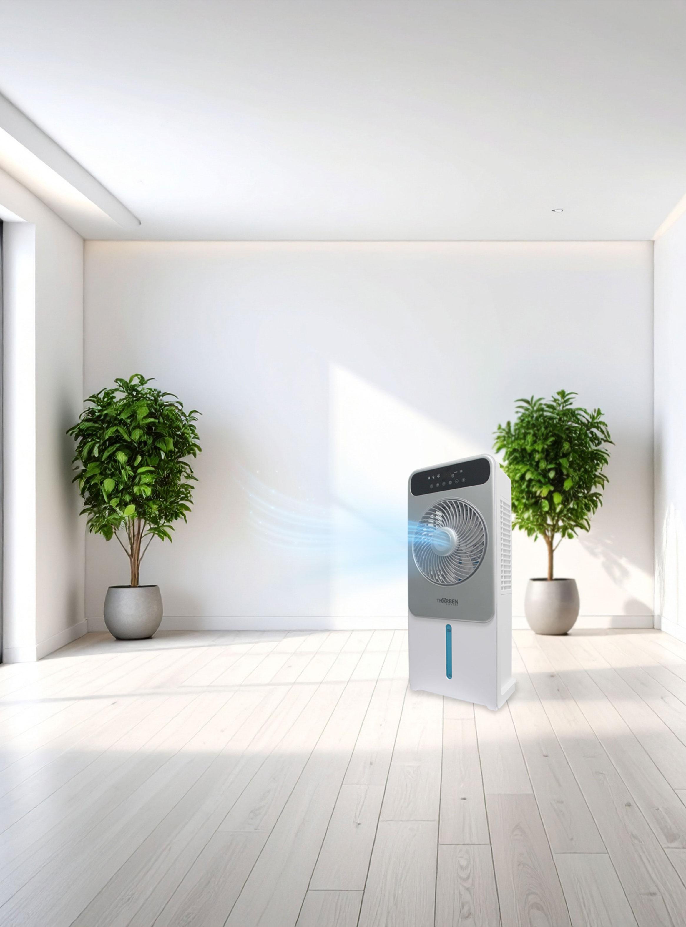 Enfriador de Aire Digital 28W 5 Litros Ice Breeze Gris-2