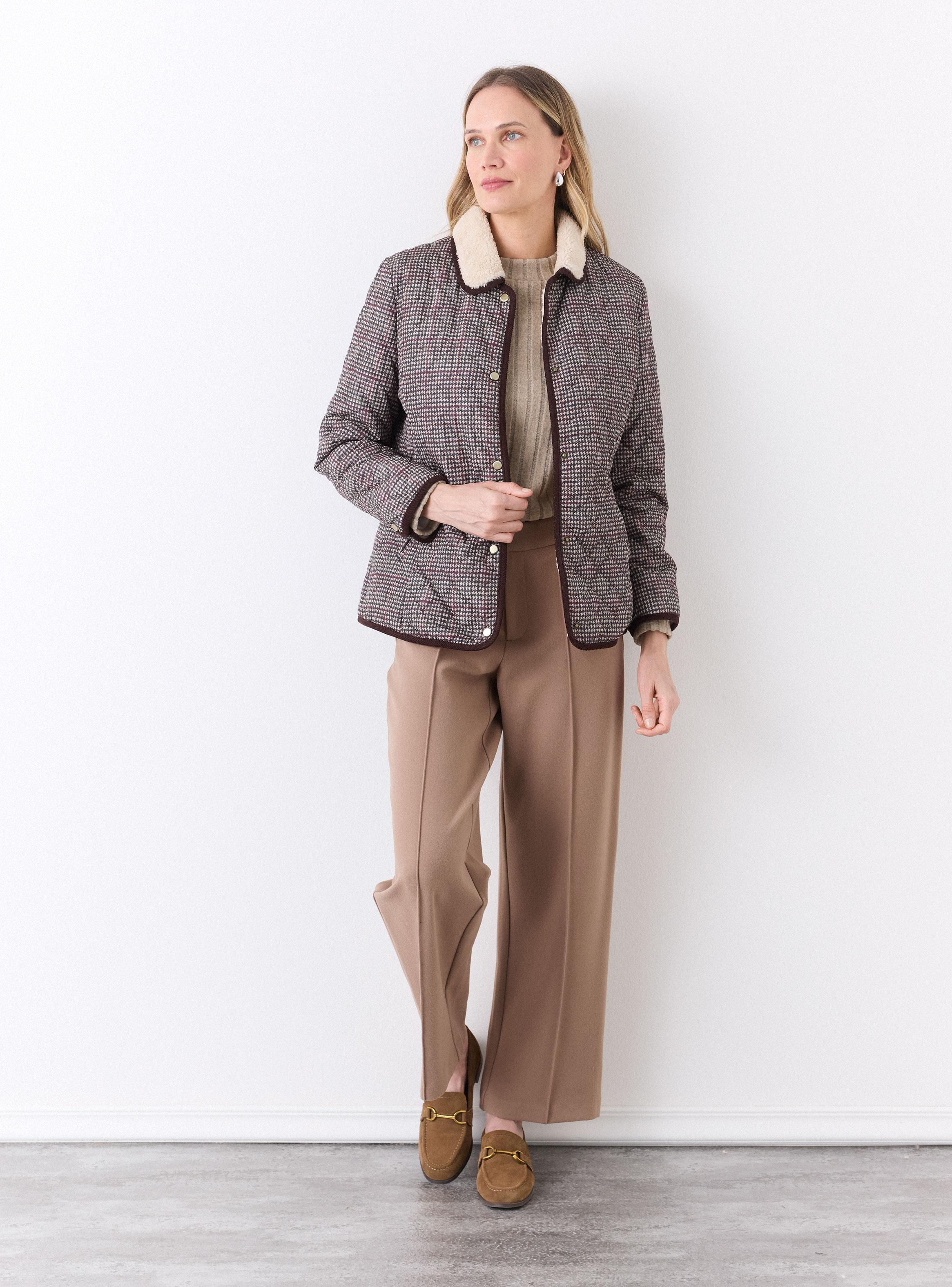 Chaqueta Tweed Forro Tipo Borrego-4