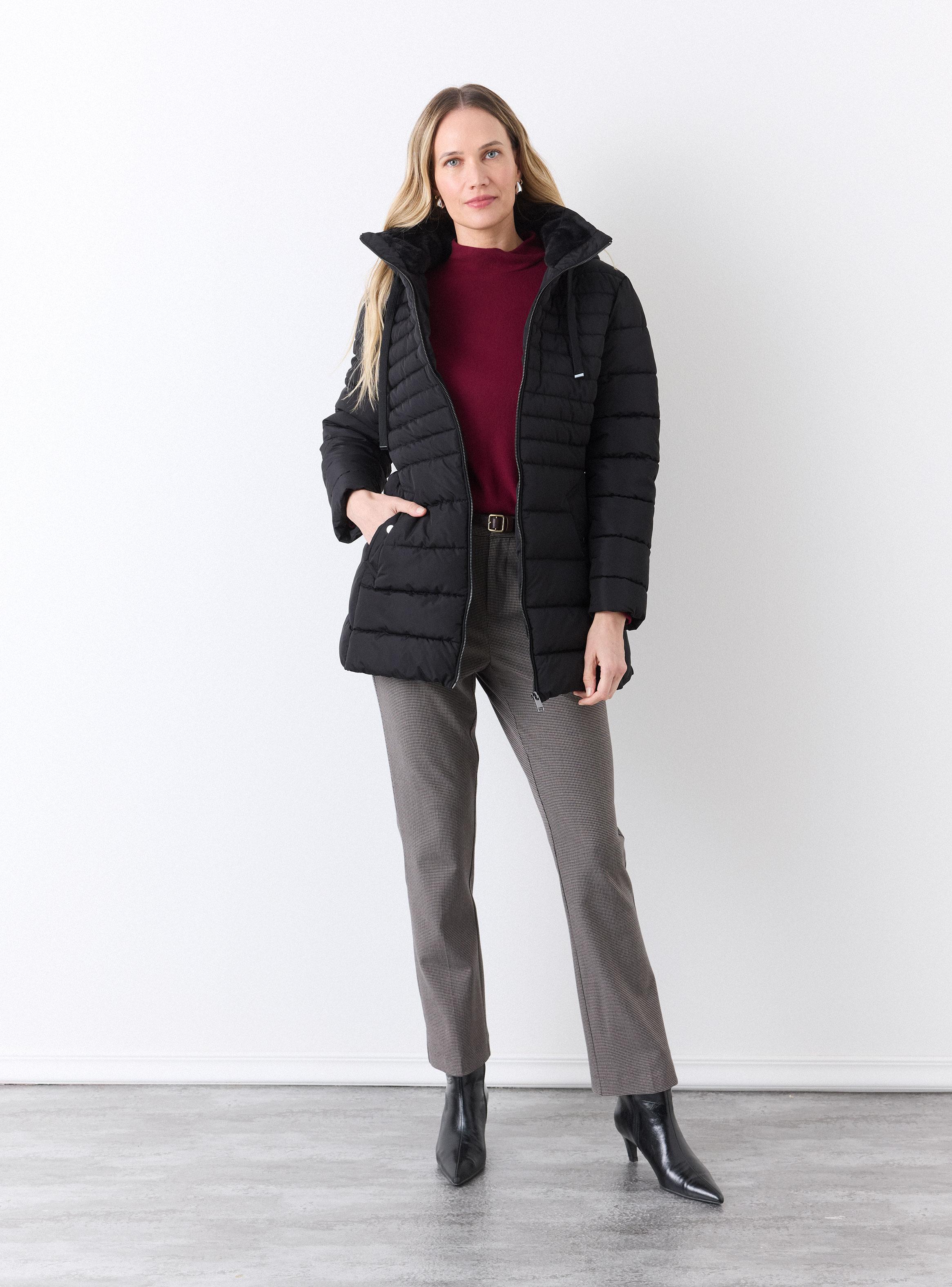 Parka Acolchada Impermeable con Capucha Desmontable-4