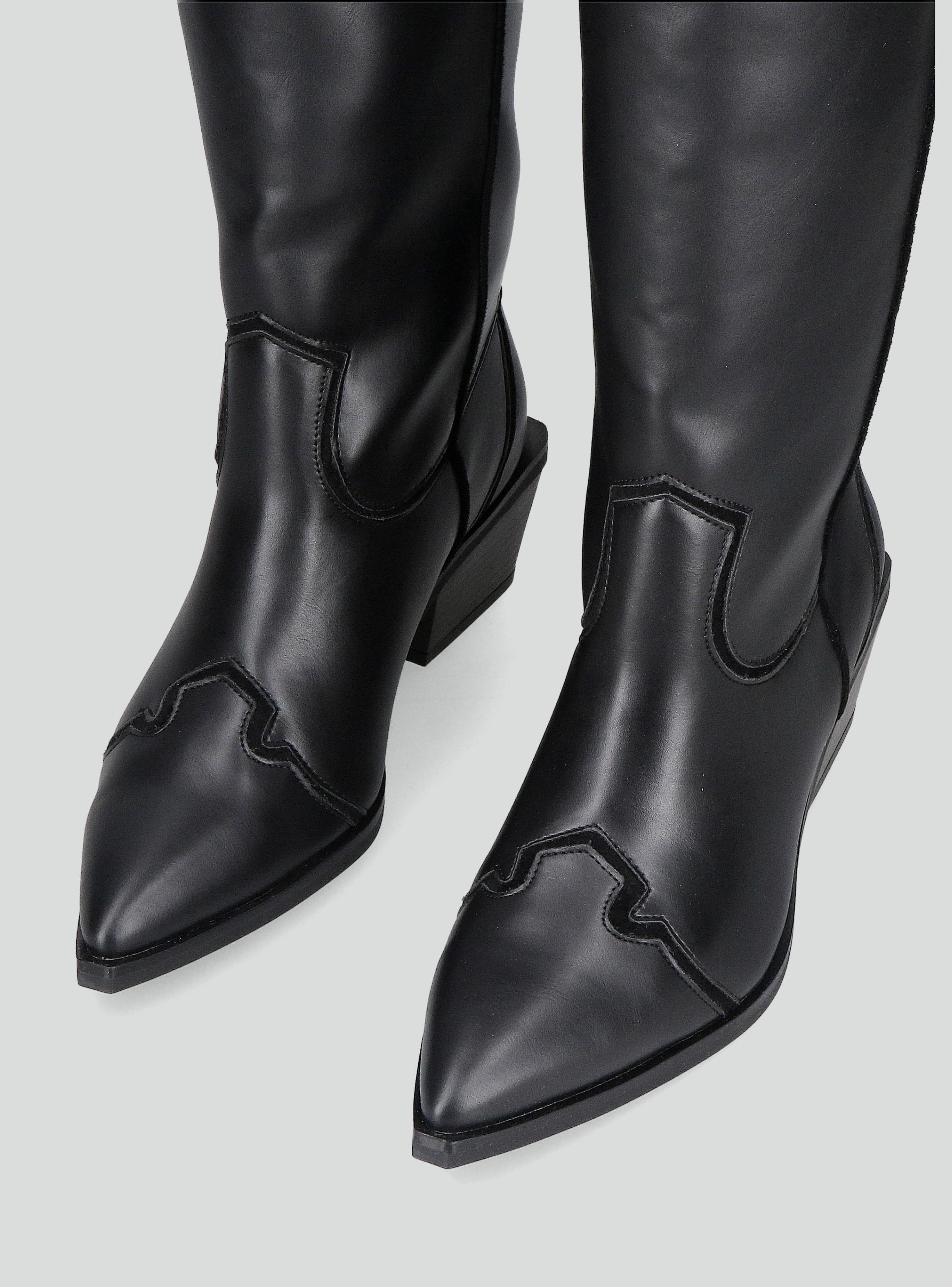 Bota Mujer con Detalle Contraste Material Mujer-3