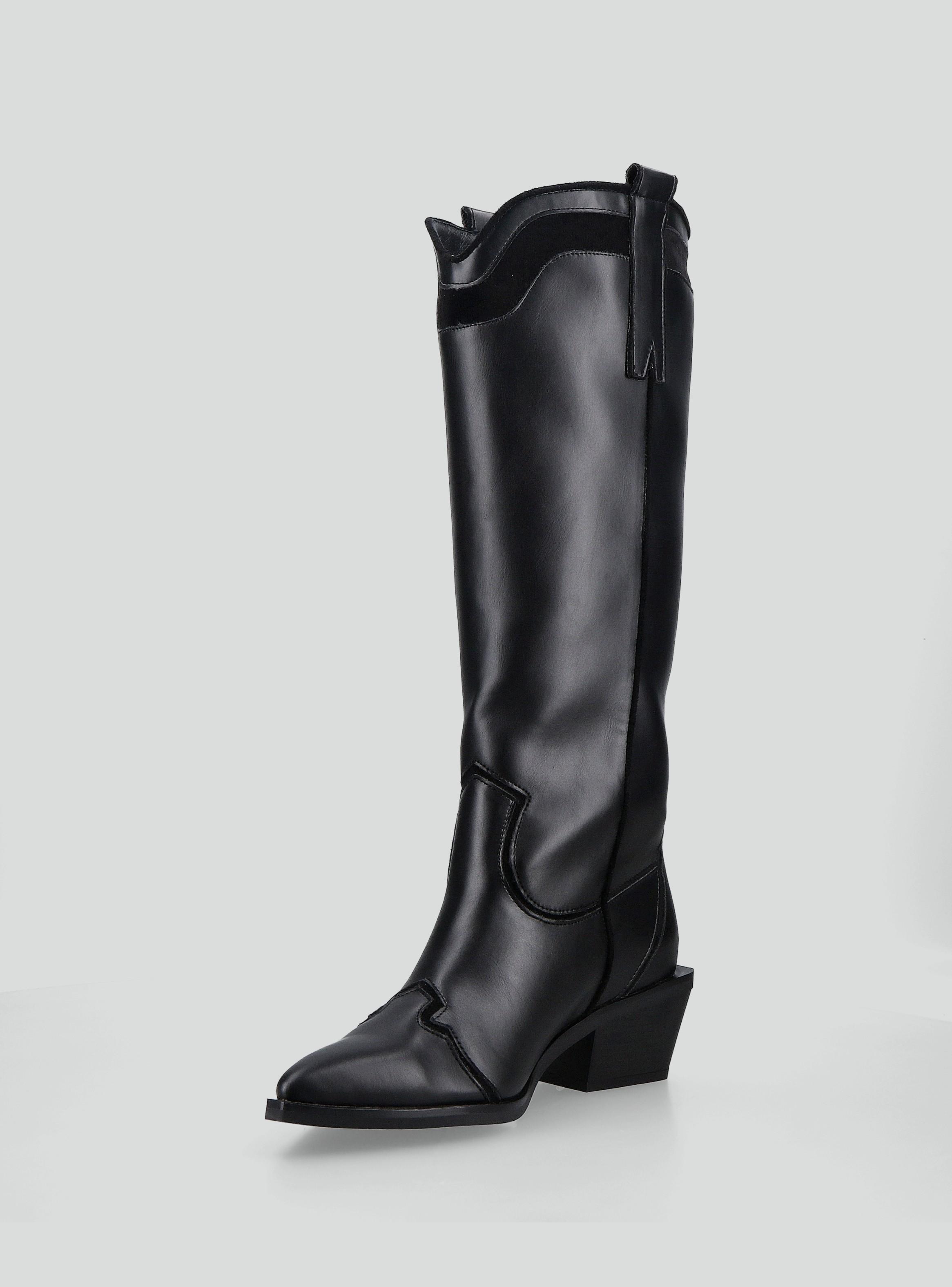 Bota Mujer con Detalle Contraste Material Mujer-2