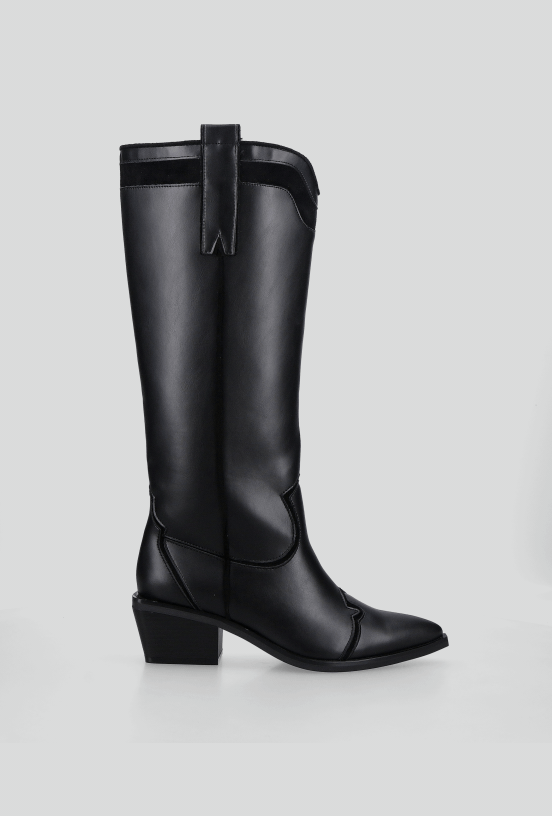 Bota Mujer con Detalle Contraste Material Mujer-4