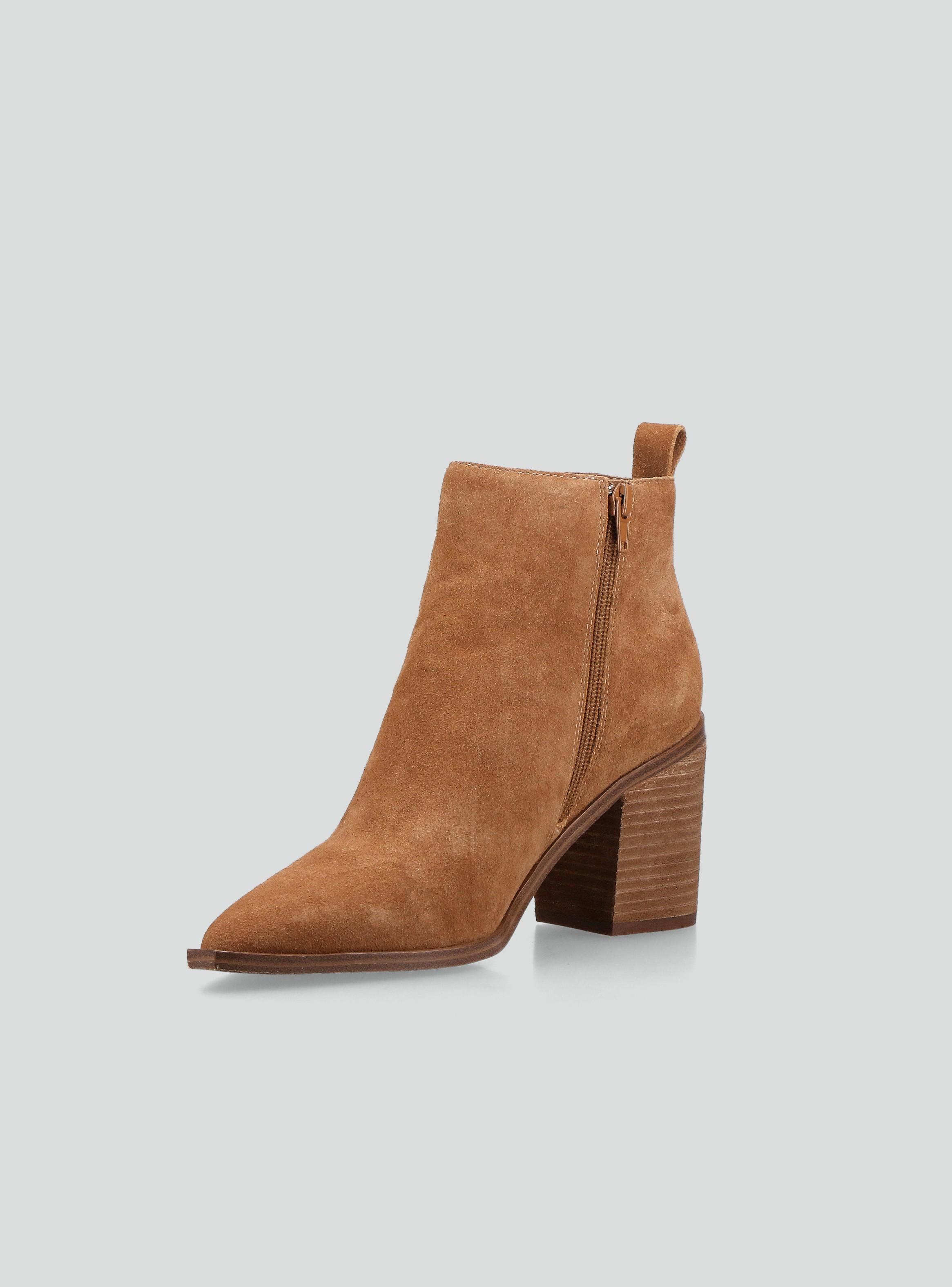 Botín Cuero Gamuza con Taco Mujer-2