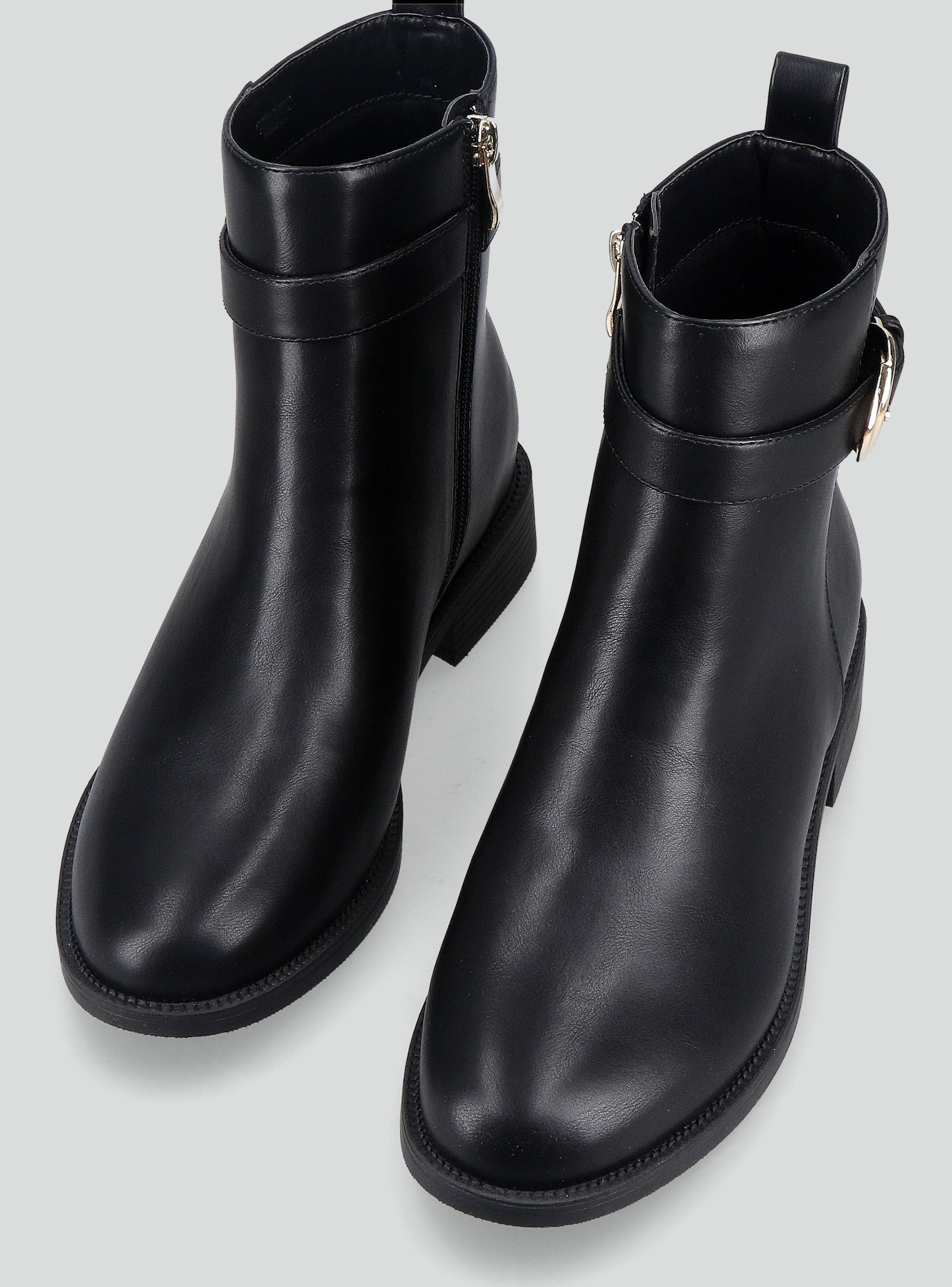 Botín Mujer Flex con Hebilla Metálica-3