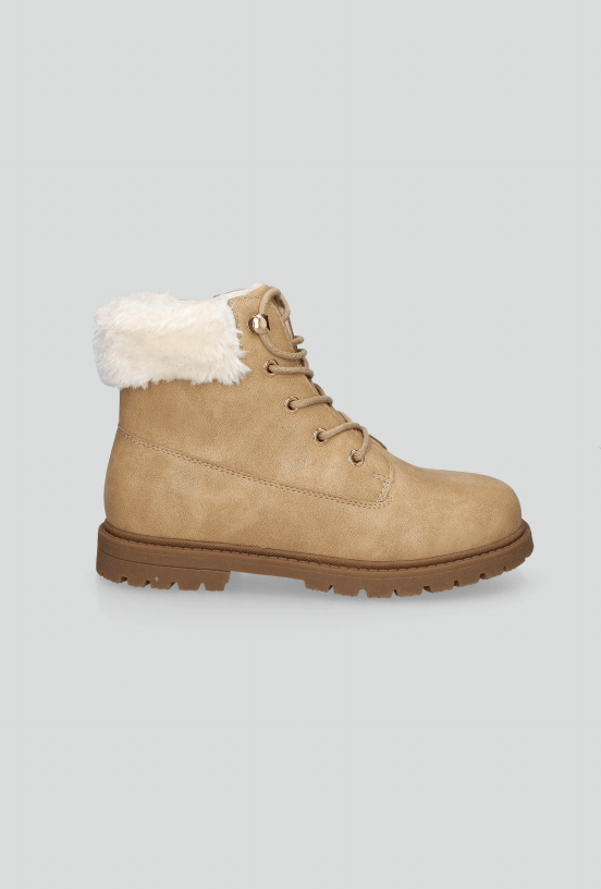Botín con Cierre Lateral y Peludo en Tobillo Niña-4