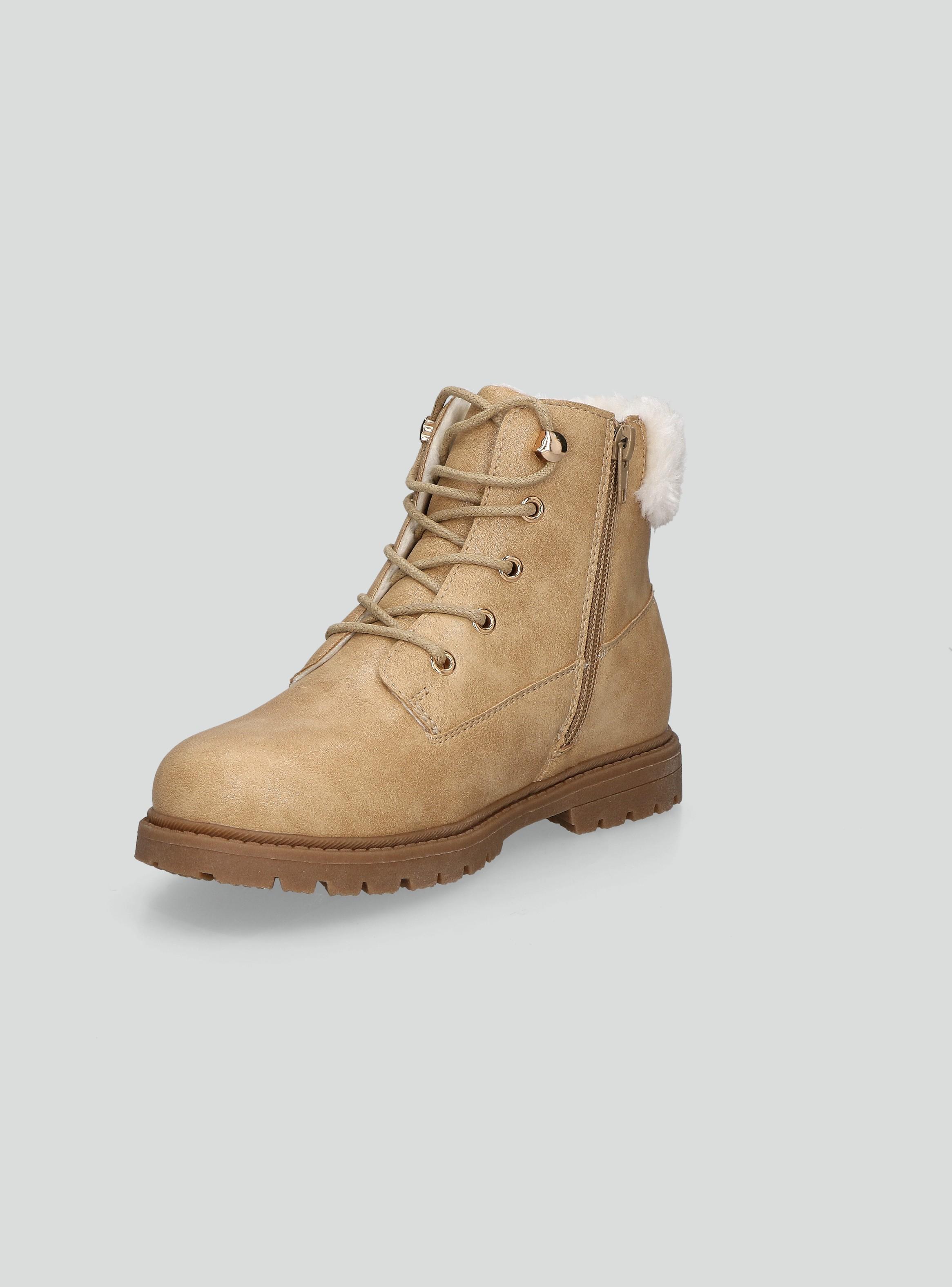 Botín con Cierre Lateral y Peludo en Tobillo Niña-2