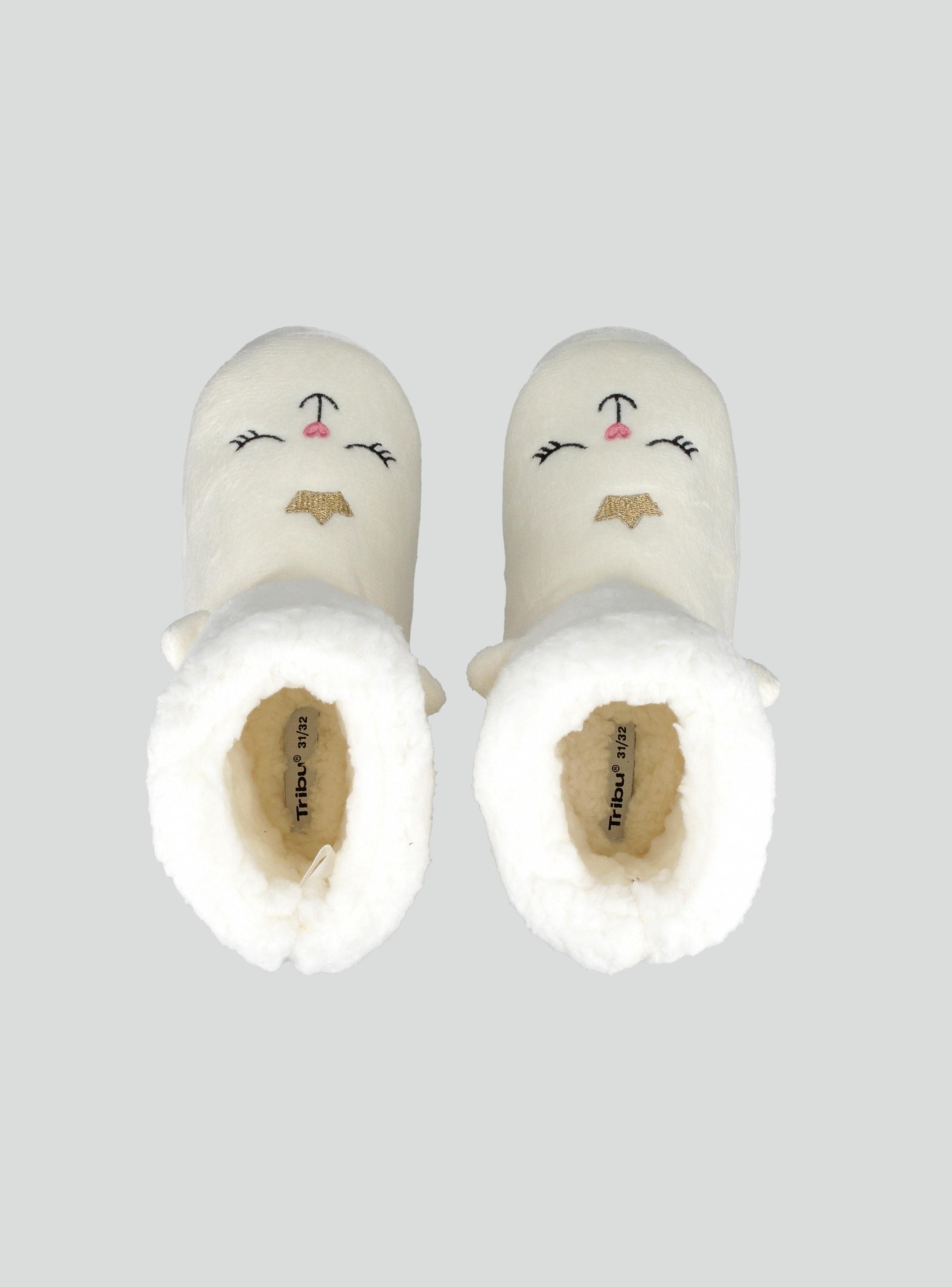 Pantufla de Animal con Caña Peludita Unisex-1