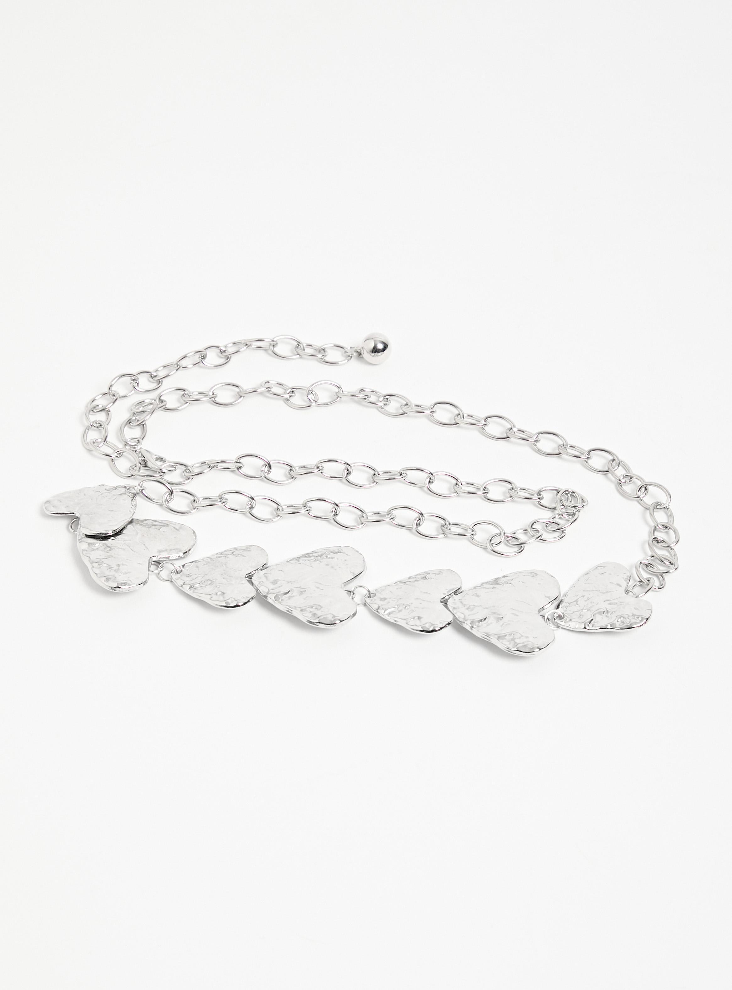 Cinturón Cadena Corazones Aluminio-2