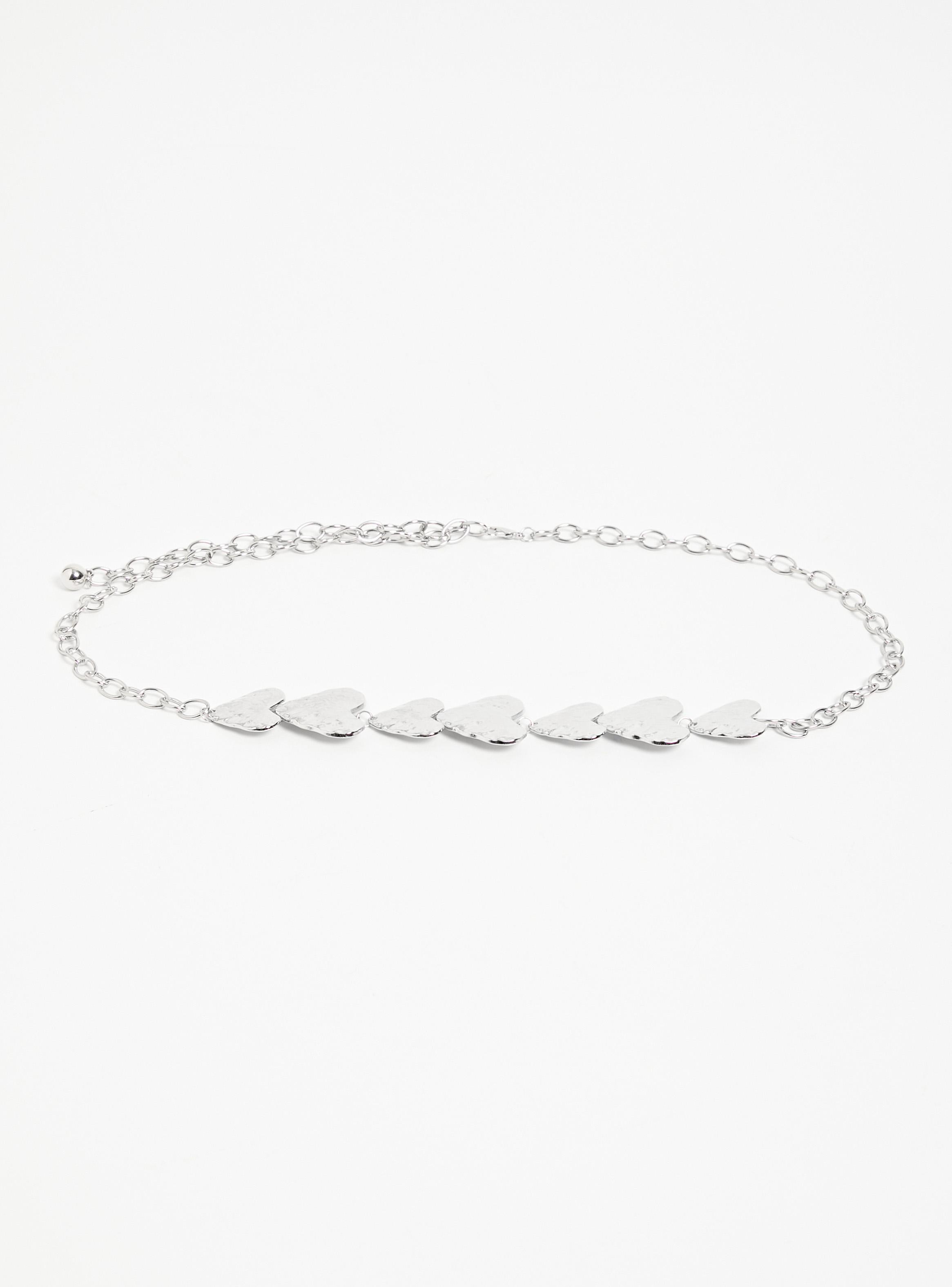 Cinturón Cadena Corazones Aluminio-3