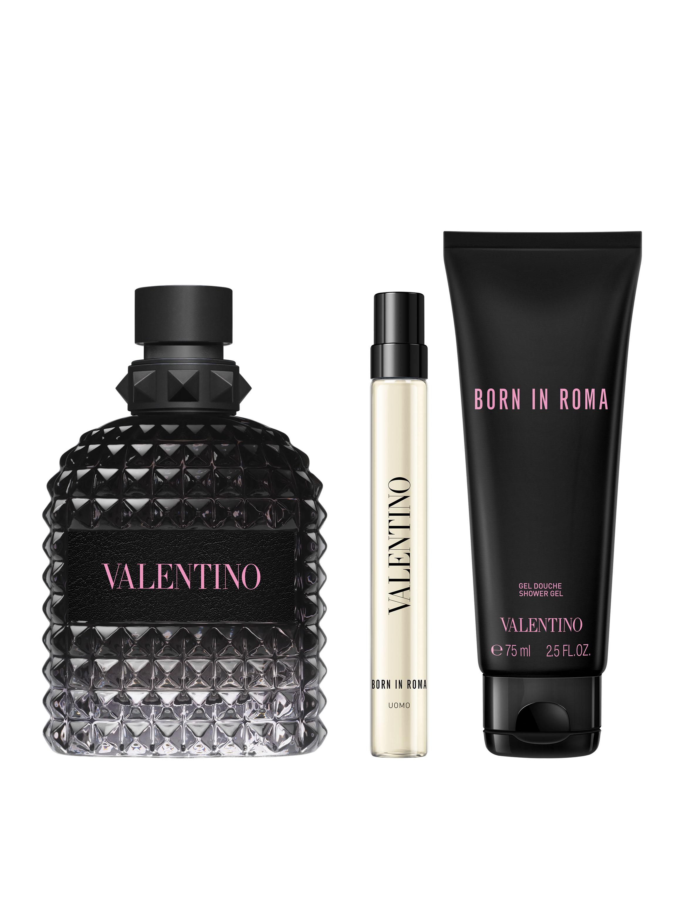 Set Perfume Born in Roma Uomo EDT Hombre 100ml + 10ml + Shower Gel 75 ml-0