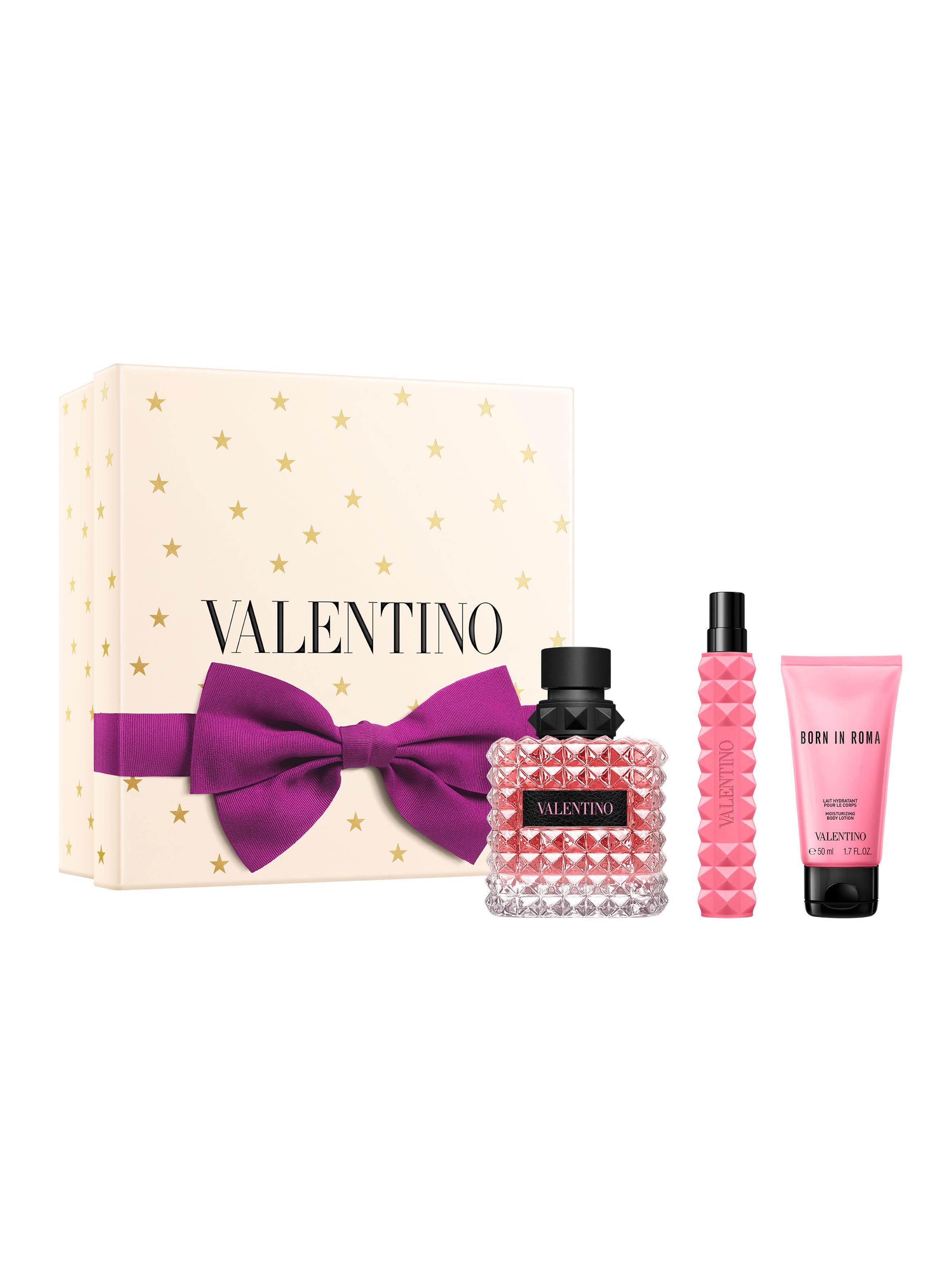 Set Perfume Born in Roma Donna EDP Mujer 100ml + 10ml + Body Lotion 50ml-1