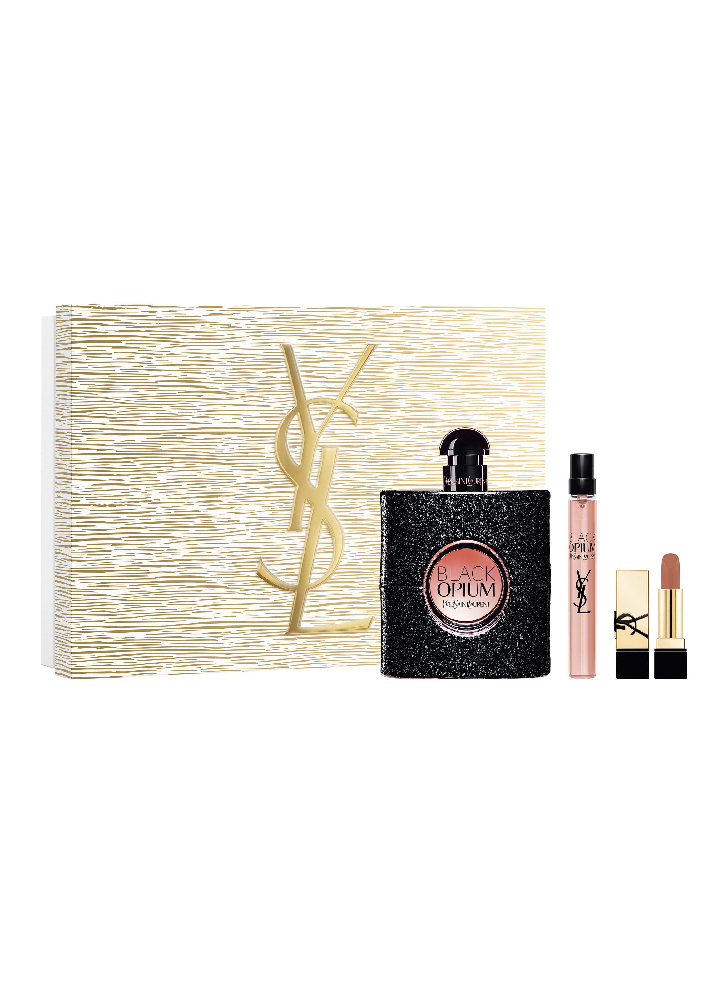 Set Perfume Black Opium EDP Mujer 90ml + 10ml + Mini Rouge Pur Couture Yves Saint Lauren-1