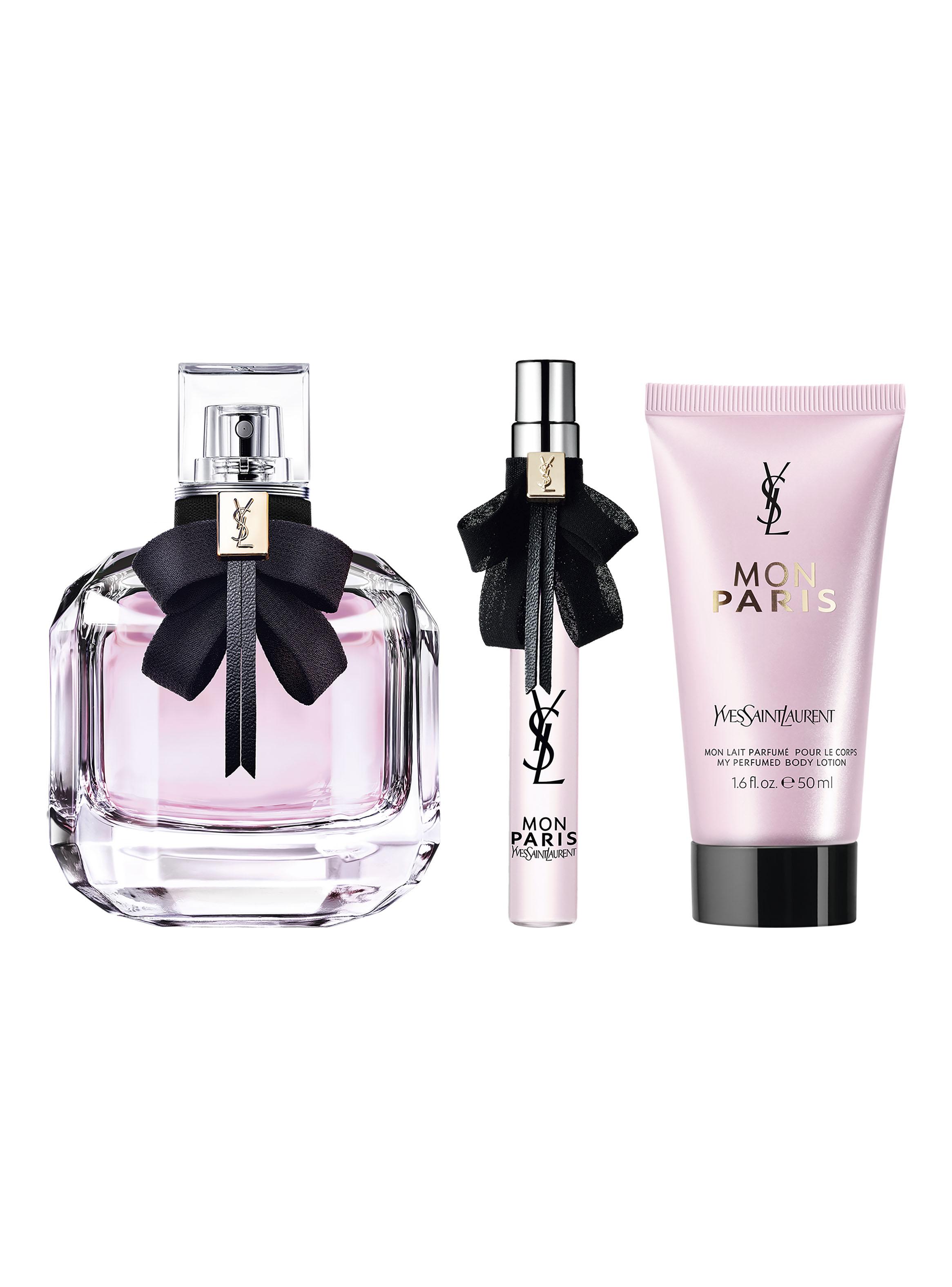 Set Perfume Mon Paris EDP Mujer 90ml + Mini 10ml + Body Lotion 50ml Yves Saint Lauren-0