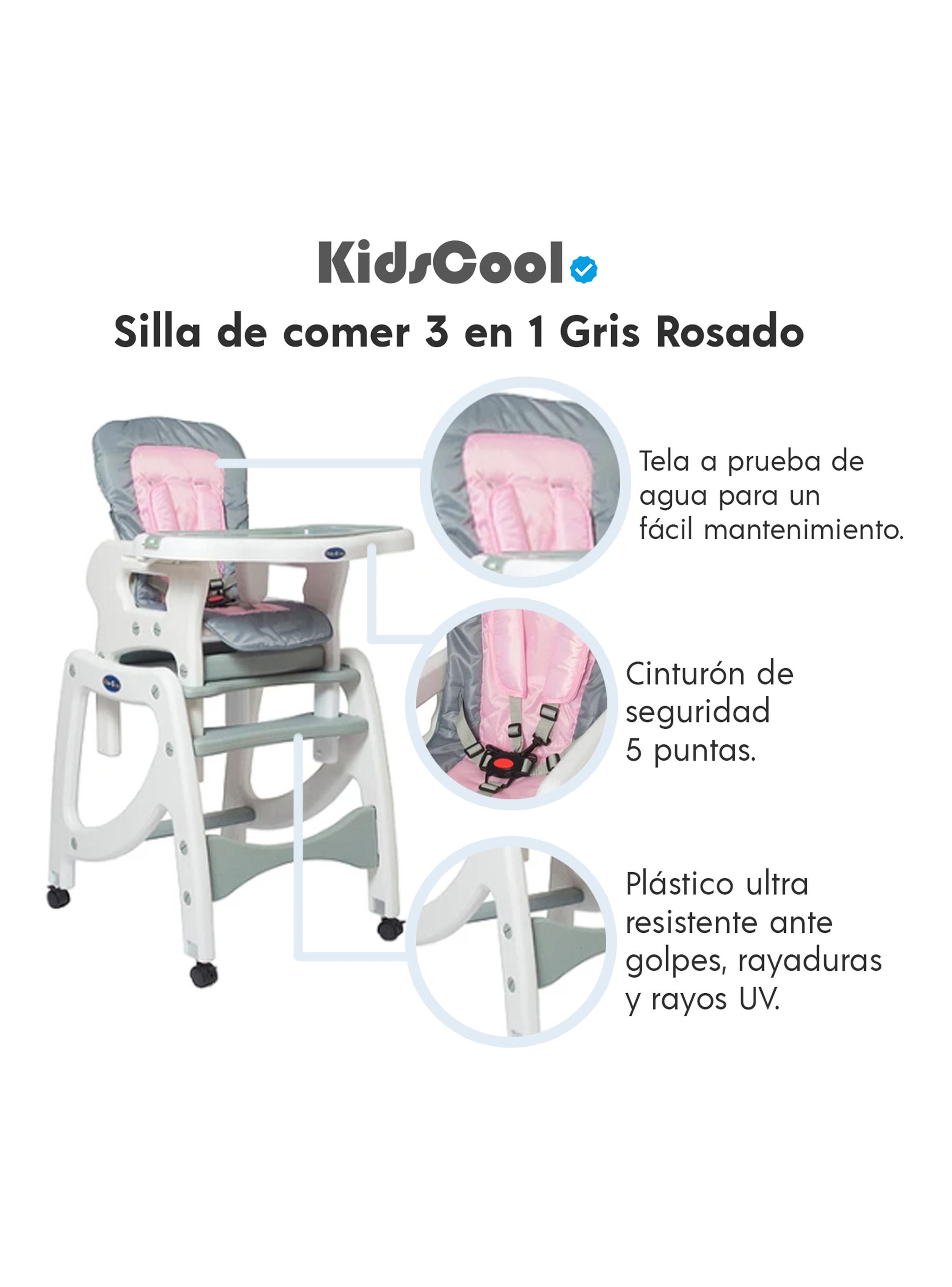 Silla Kidscool Comer 3 Funciones en 1 Rosado-5