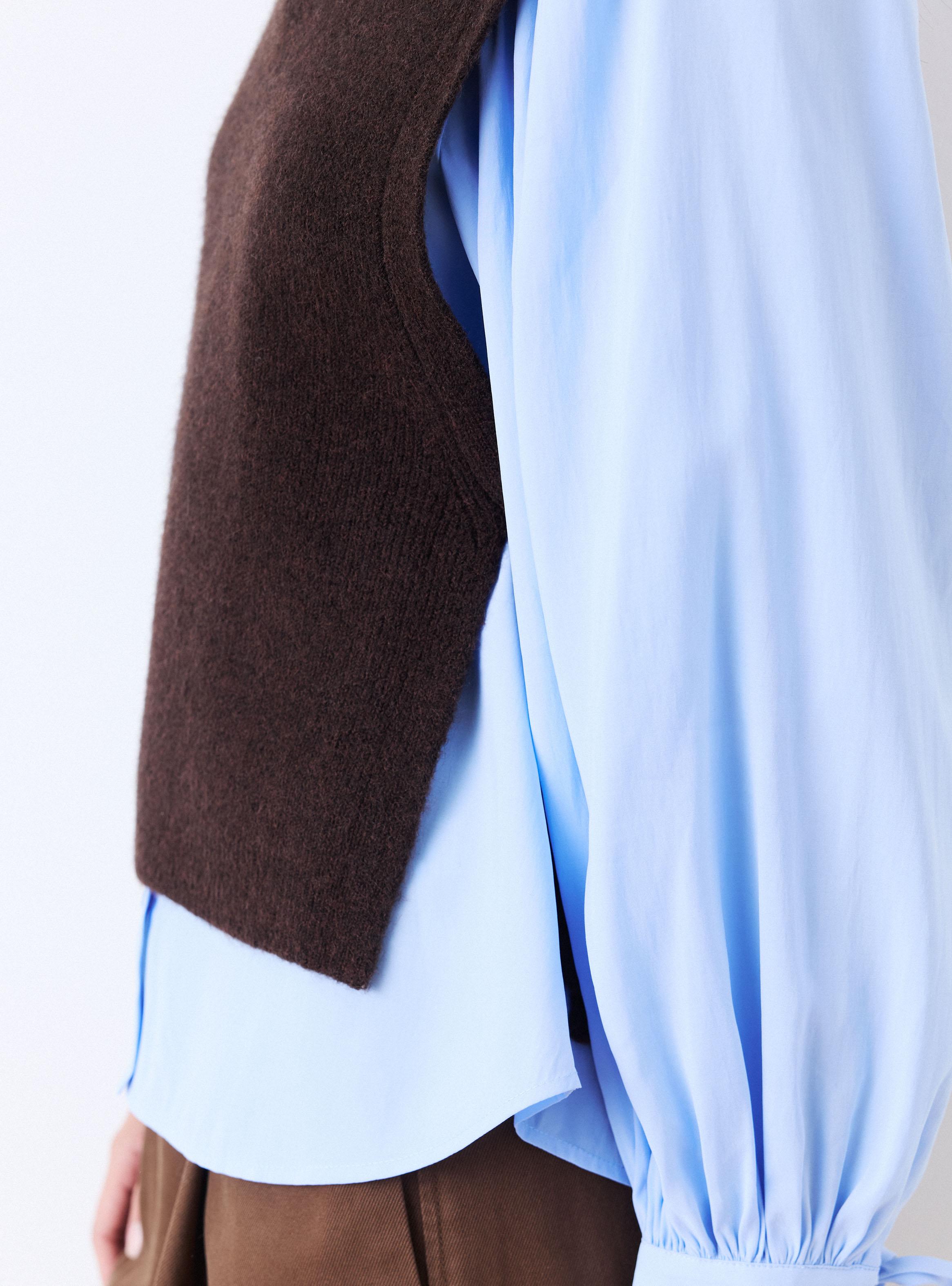 Sweater sin Mangas Amarras Laterales con Lana-3