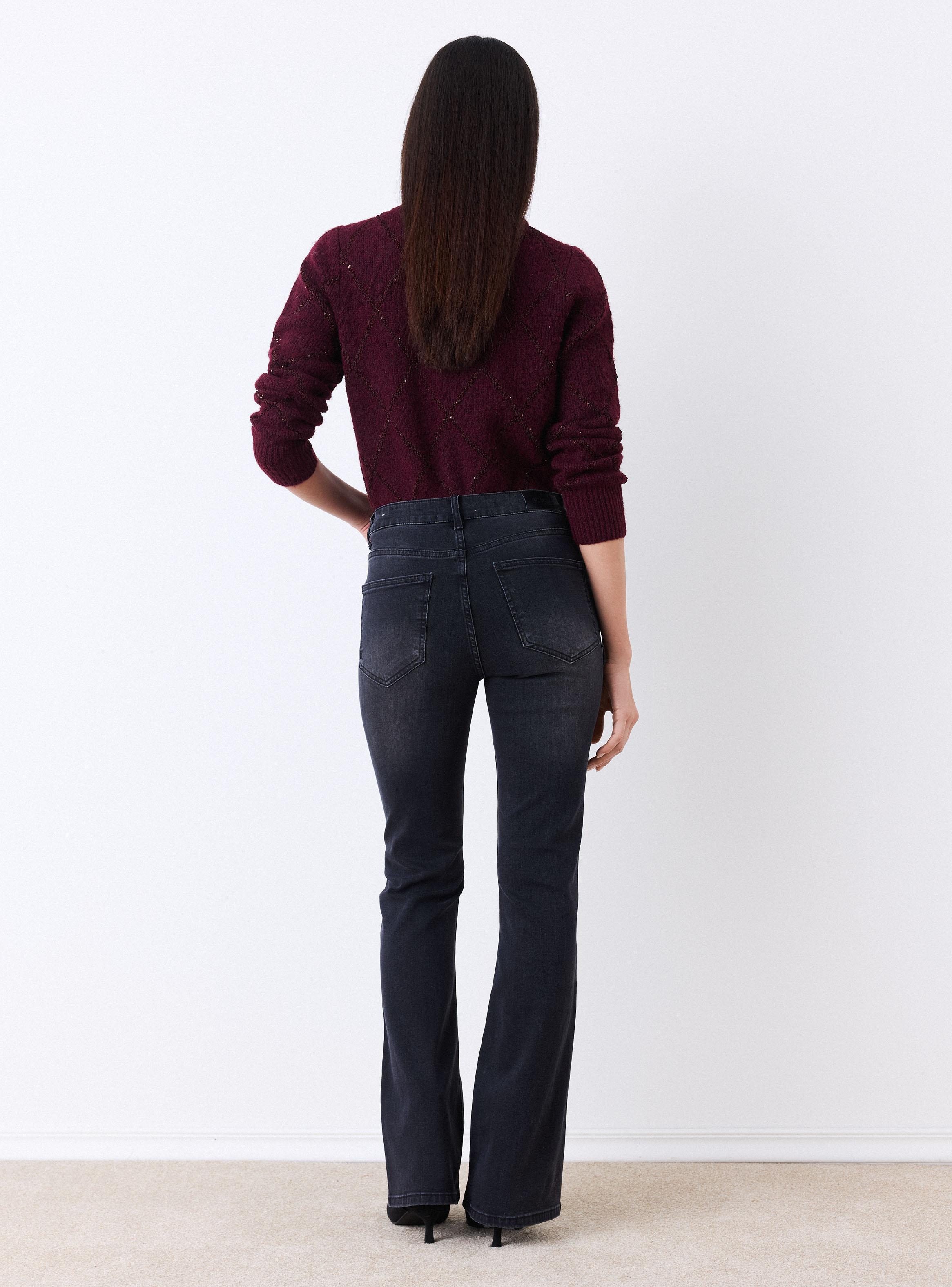 Jeans Flare Tiro Alto-5