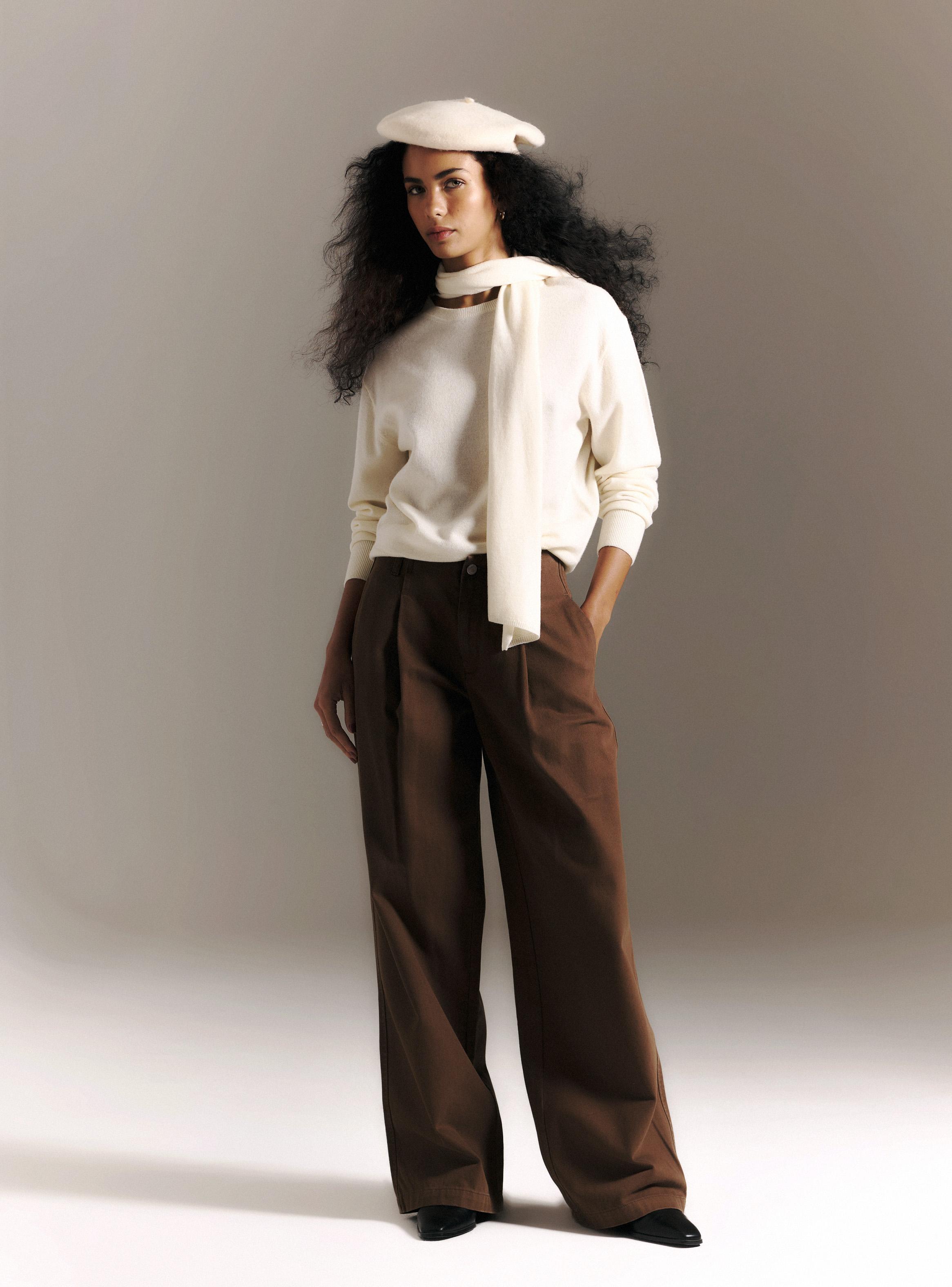 Sweater con Cuello Tipo Bufanda de Lana Merino-4