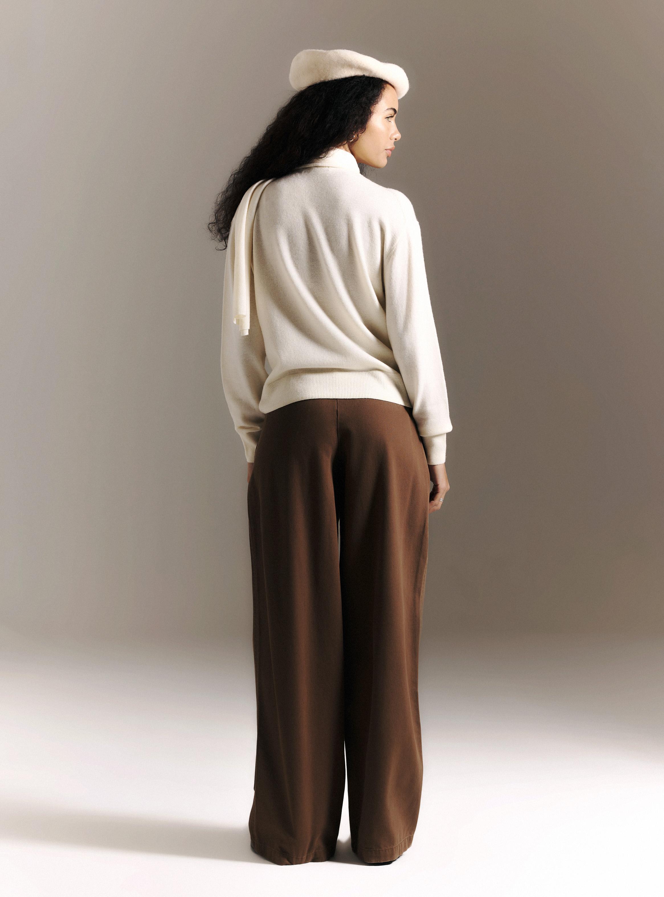 Sweater con Cuello Tipo Bufanda de Lana Merino-5