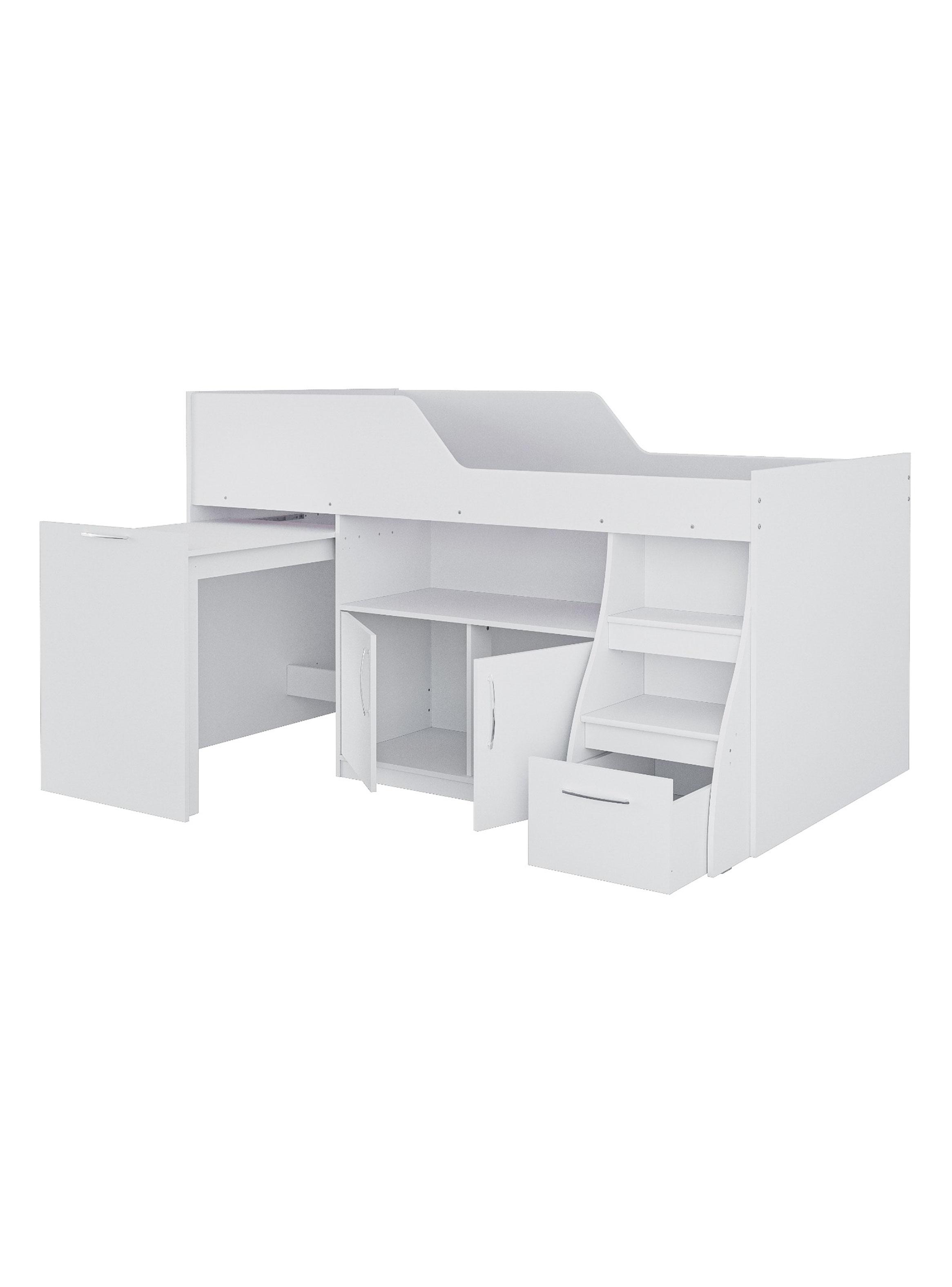 Cama Funcional 1.5 Plazas Retráctil Blanco-3